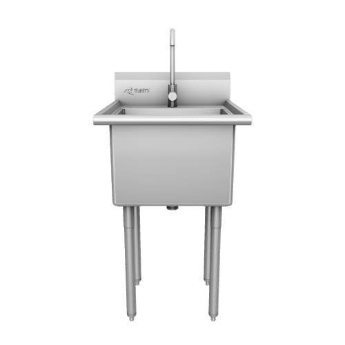 TRINITY 24-in x 21.5-in 1-Basin 304 Grade Stainless Steel