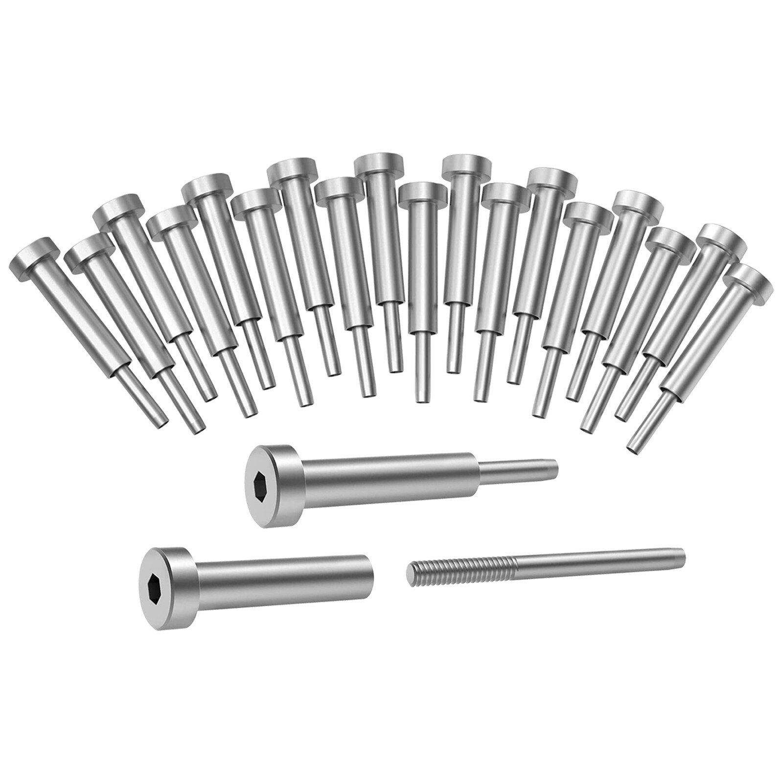 Etokfoks  20 Pack 1 8 Inch Invisible Cable Railing Kit Receiver Swage Stud End for Wood Metal Deck Cable Railing
