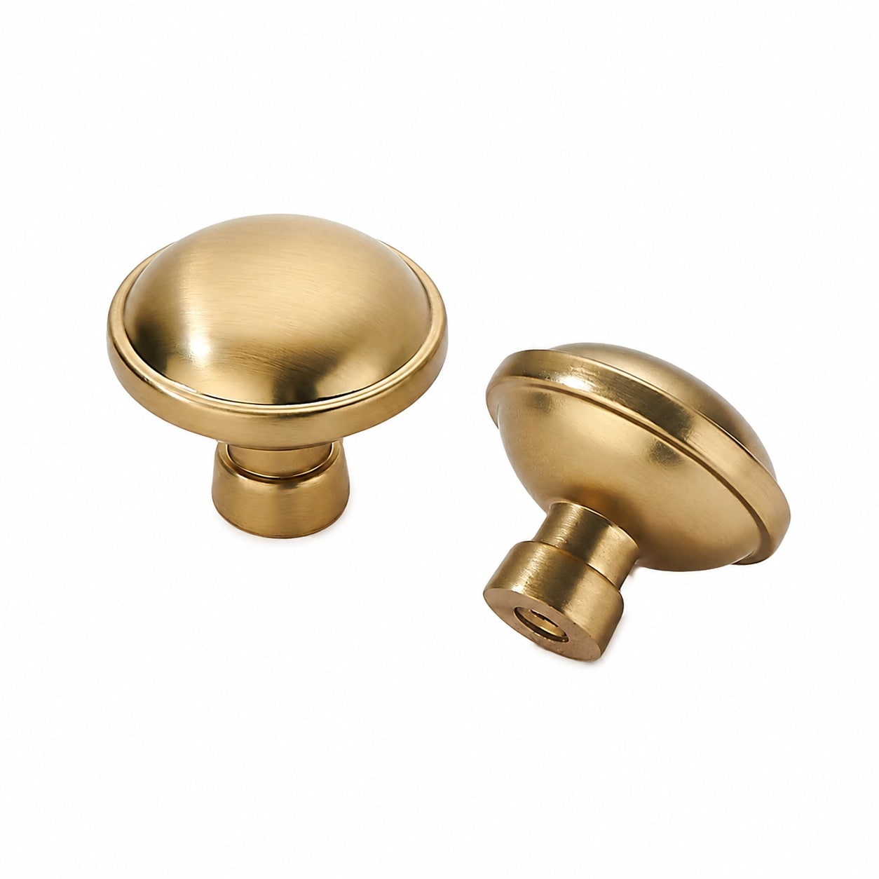 Etokfoks  10 Pack 1 1 4 in Champagne Bronze Solid Round Cabinet Knobs Modern Style Drawer Pulls for Kitchen Dresser