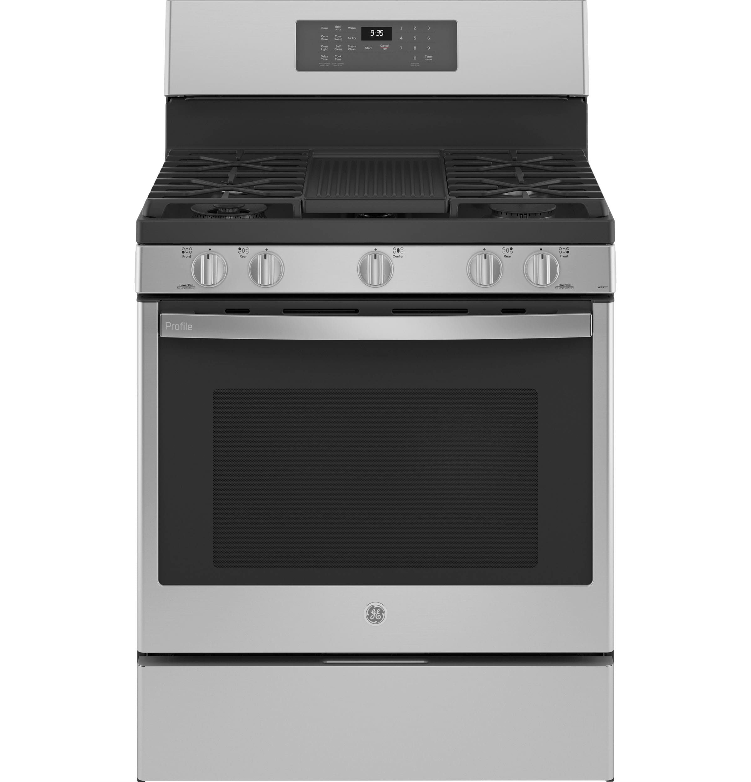 🚨NEW STOVE🚨 w/AIR FRYER🤩 GE 30in 5 Burners 5cu ft Self Cleaning