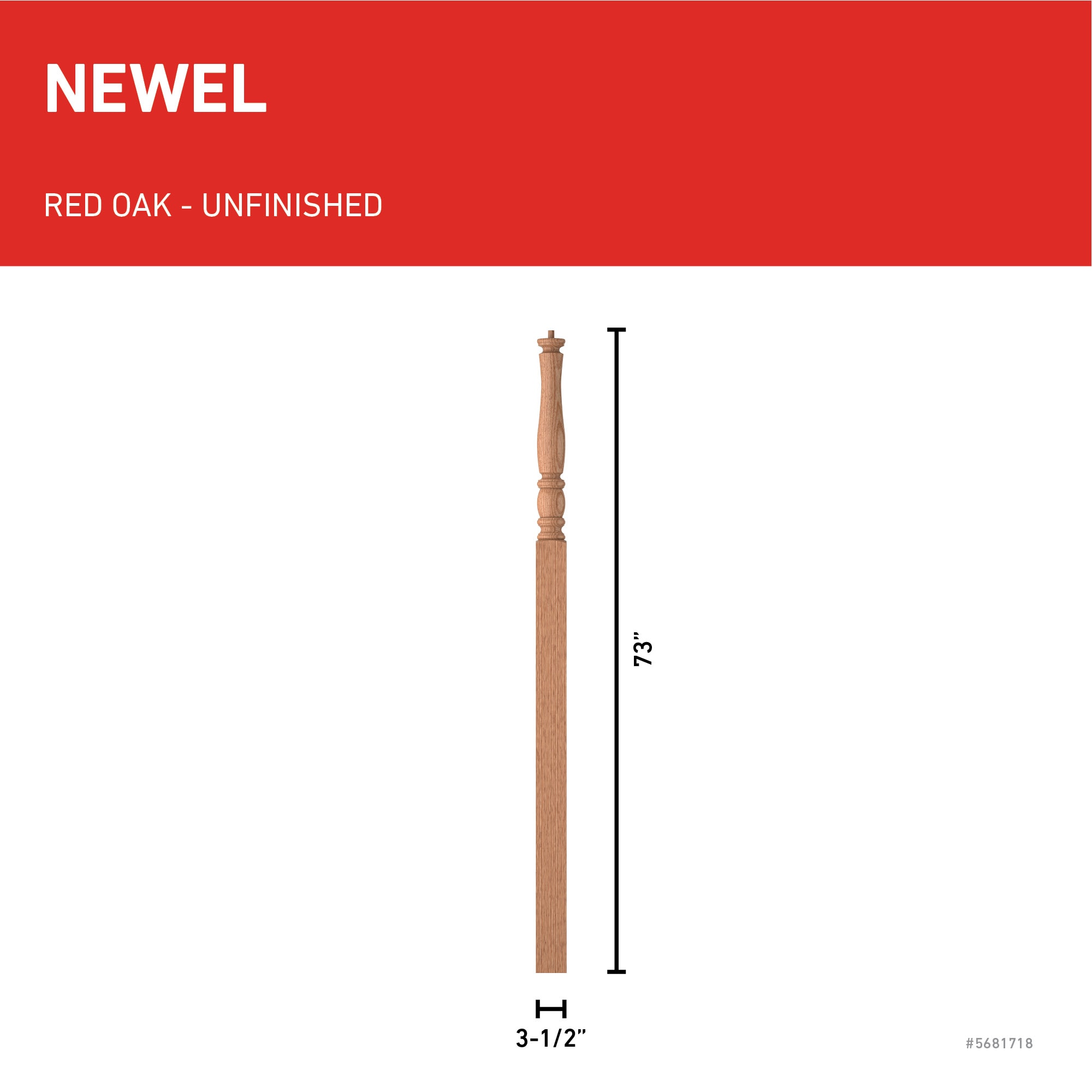 L.J. Smith Stair Systems LJP-3318-O Interior-Stairpart-Newel-Posts - View #3