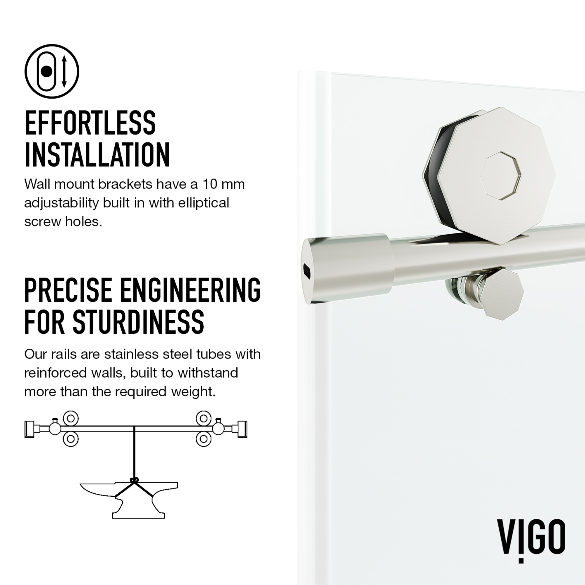 VIGO VG6022STCL7276 Shower-Doors - View #9