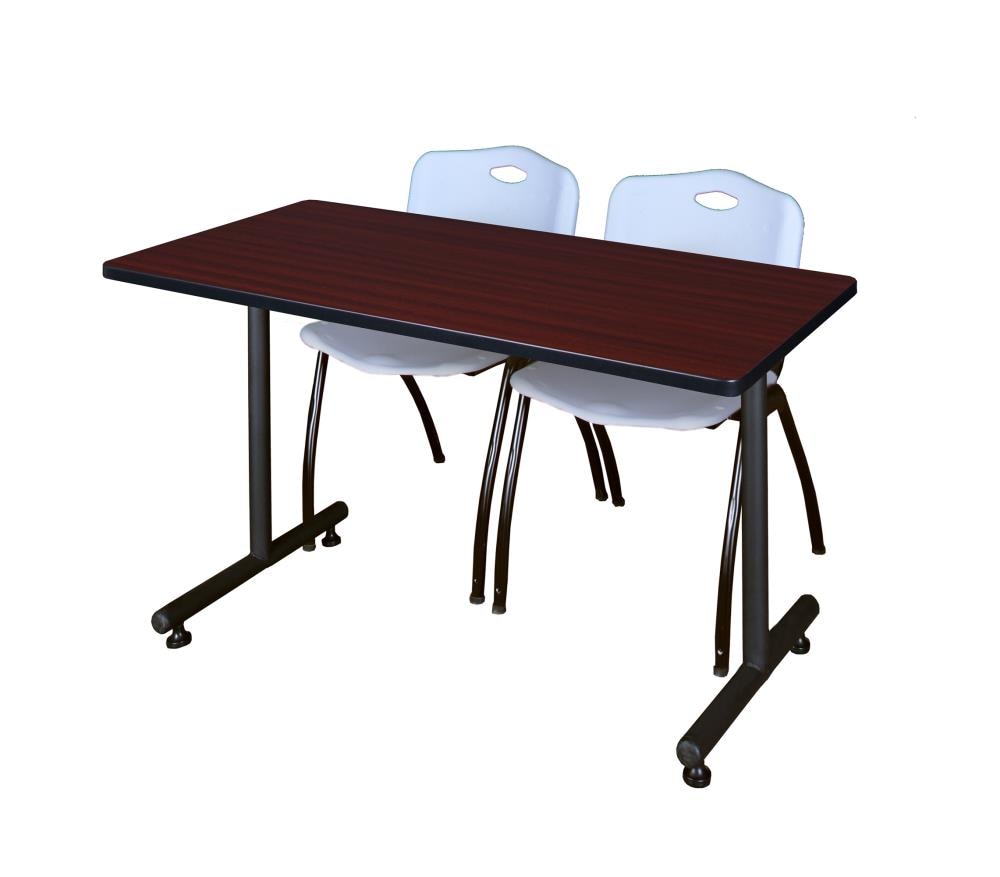 Regency MKTRCT4830MH47GY Training Brown 4-Person Training Table (48-in W x 29-in H)