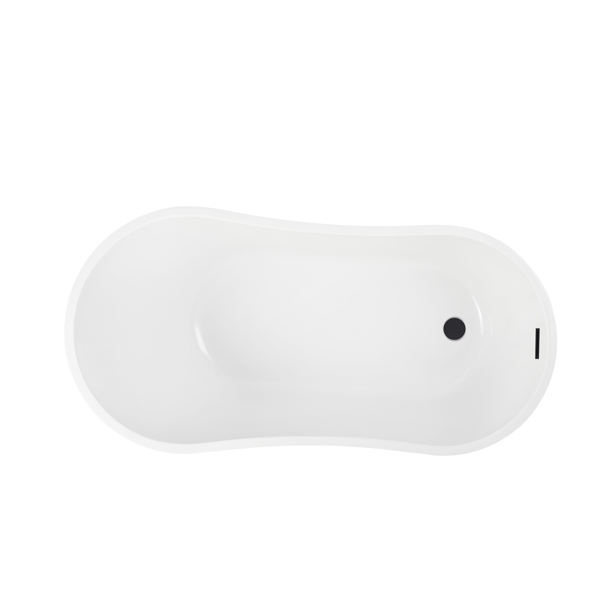 Maya 55" White Acrylic Freestanding Soaking Bathtub