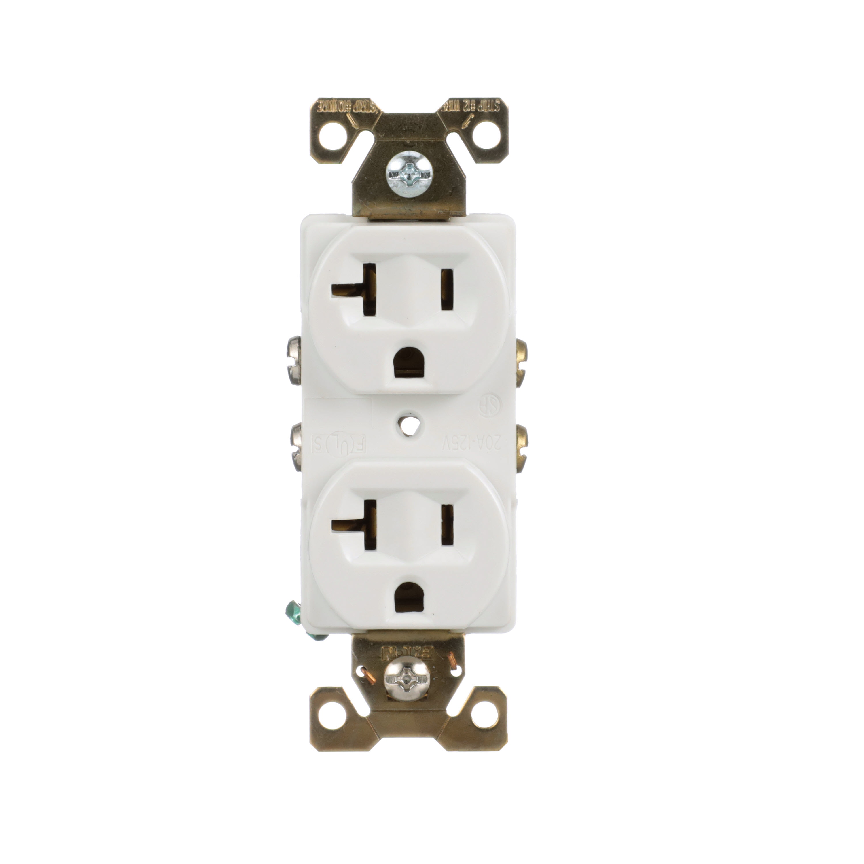 Eaton Arrow Hart 20-Amp 125-volt Industrial Duplex Outlet, White in the  Electrical Outlets department at