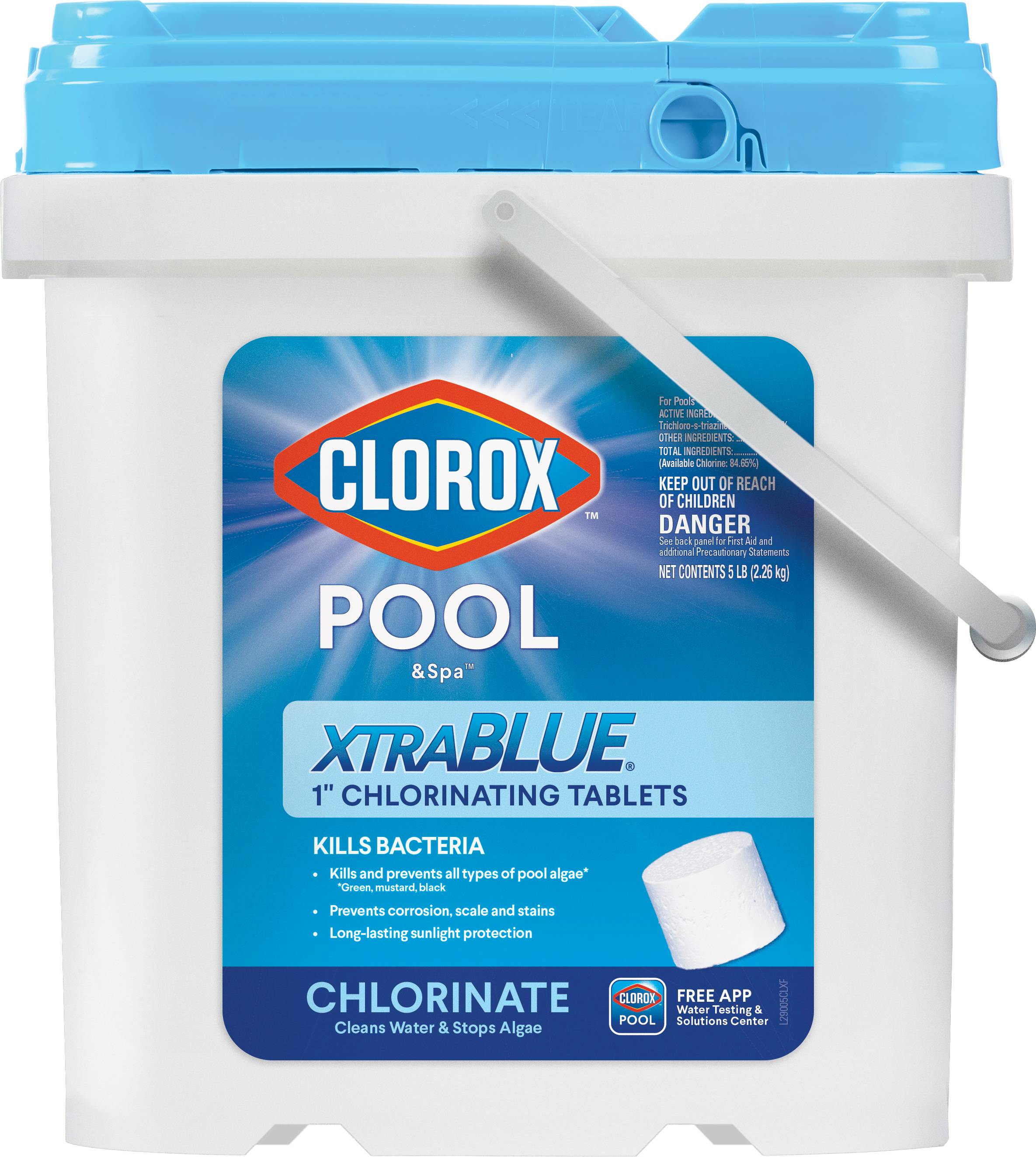 Pool Mate  Chlorine Tabs Swimming Pool Sanitizing Chemical 25 Lbs Bucket Hard 