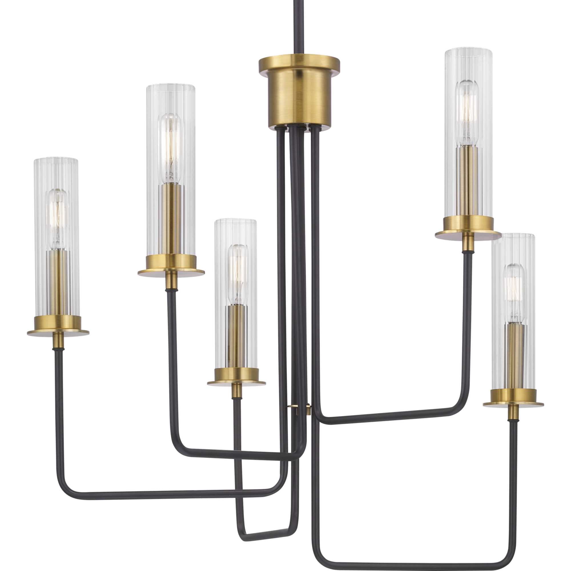 Progress Lighting P400167-143 Rainey 5-Light Graphite Modern/Contemporary Dry Rated Chandelier