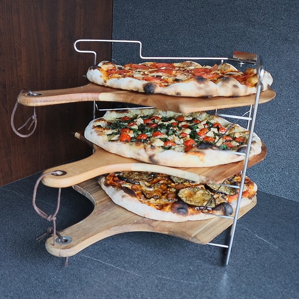 PINNACOLO Outdoor Pizza Oven Folding Rack 5 Tier - Preps and Cooks 14 ...