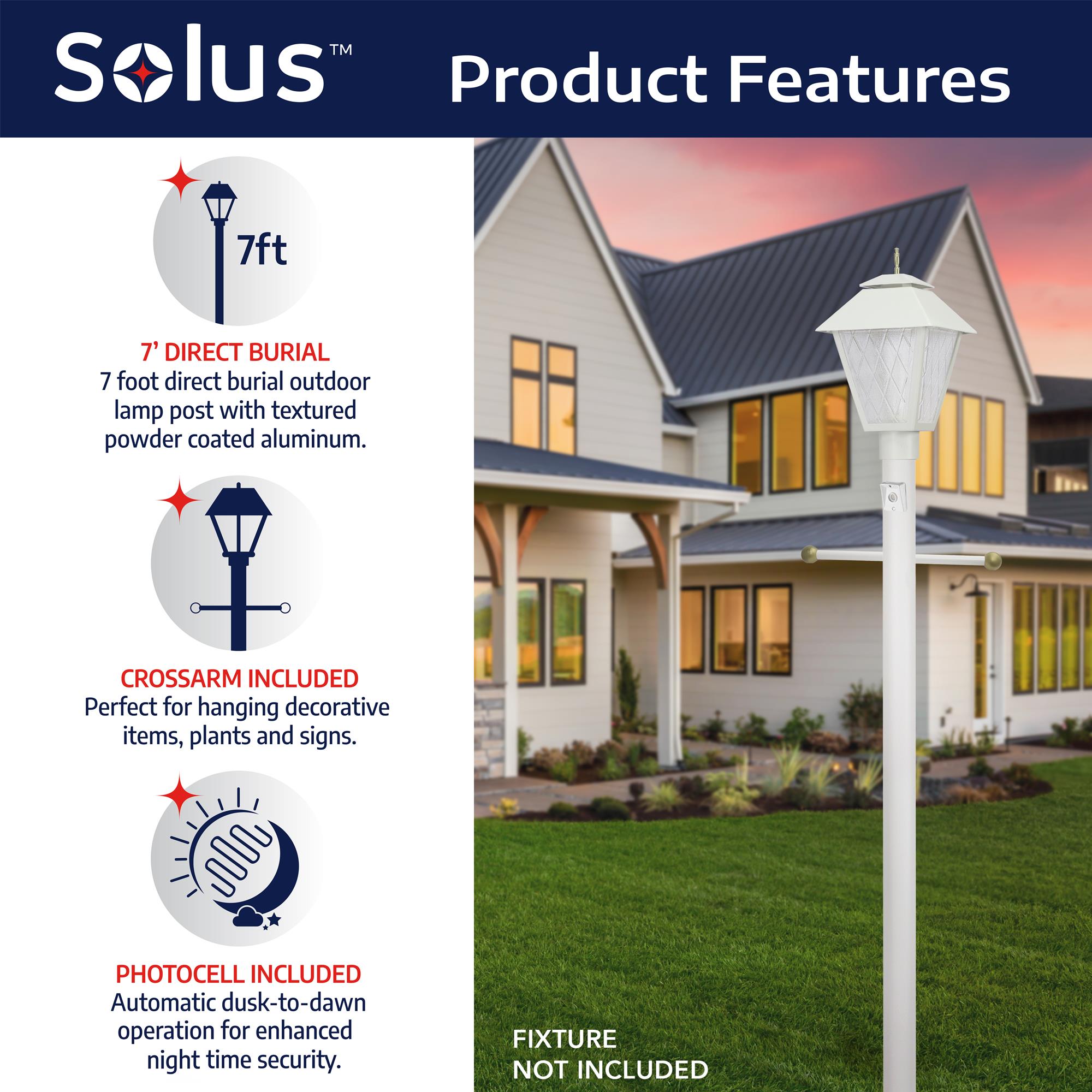Solus 7-320-WH Post-Lights - View #3