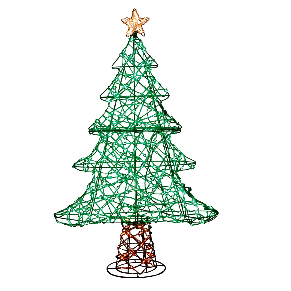 Holiday Living 36-in Christmas Tree Yard Decoration with Multicolor LED ...