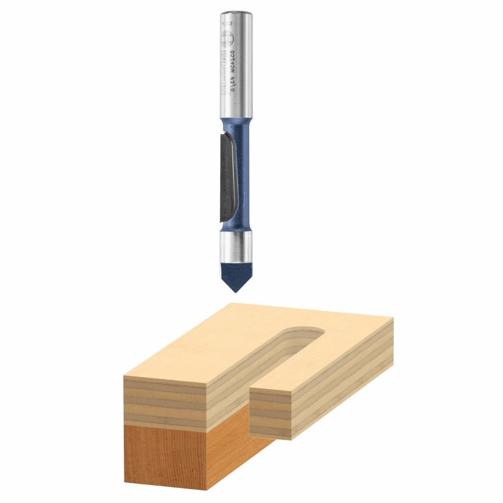Bosch 85244MB50 1/4-in Carbide-tipped Concave fluted pilot panel Router Bit