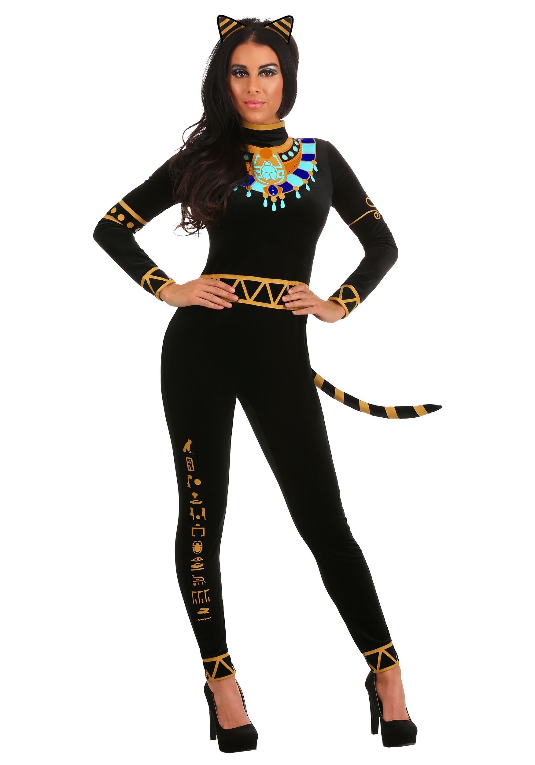 HalloweenCostumes.com FUN7247AD-L FUN Costumes Cleo Cat Costume for Women Large