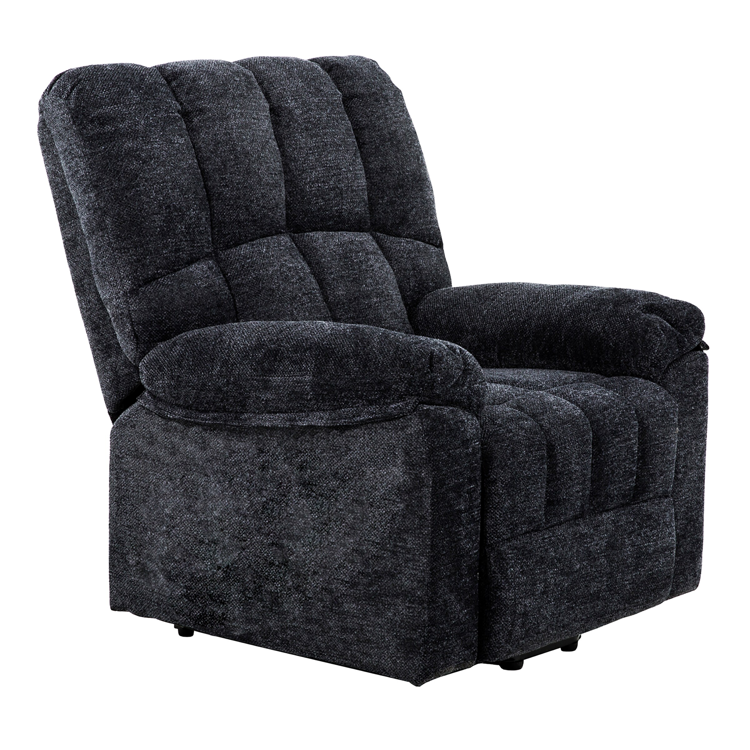 Primo International Midnight Linen Upholstered Tufted Powered Reclining ...