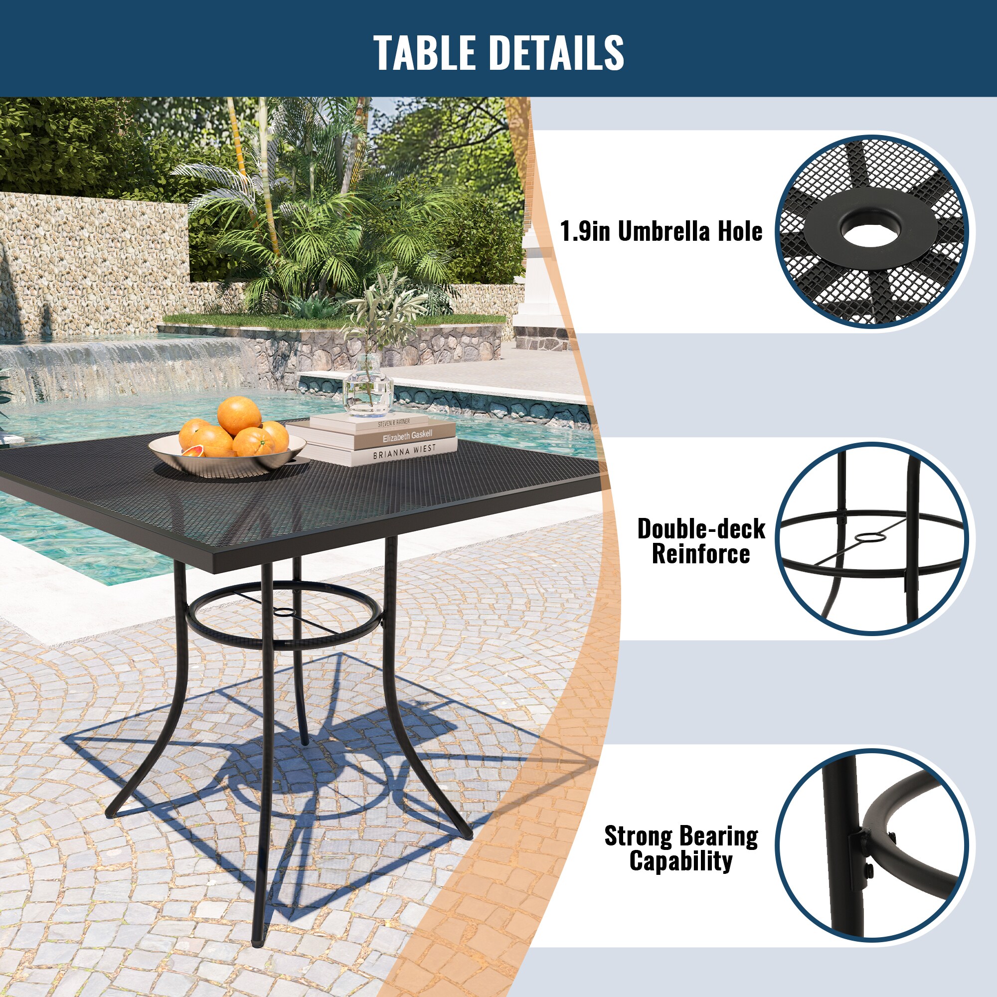 Clihome CL-07SL4C1TSQBL Patio-Dining-Sets - View #10