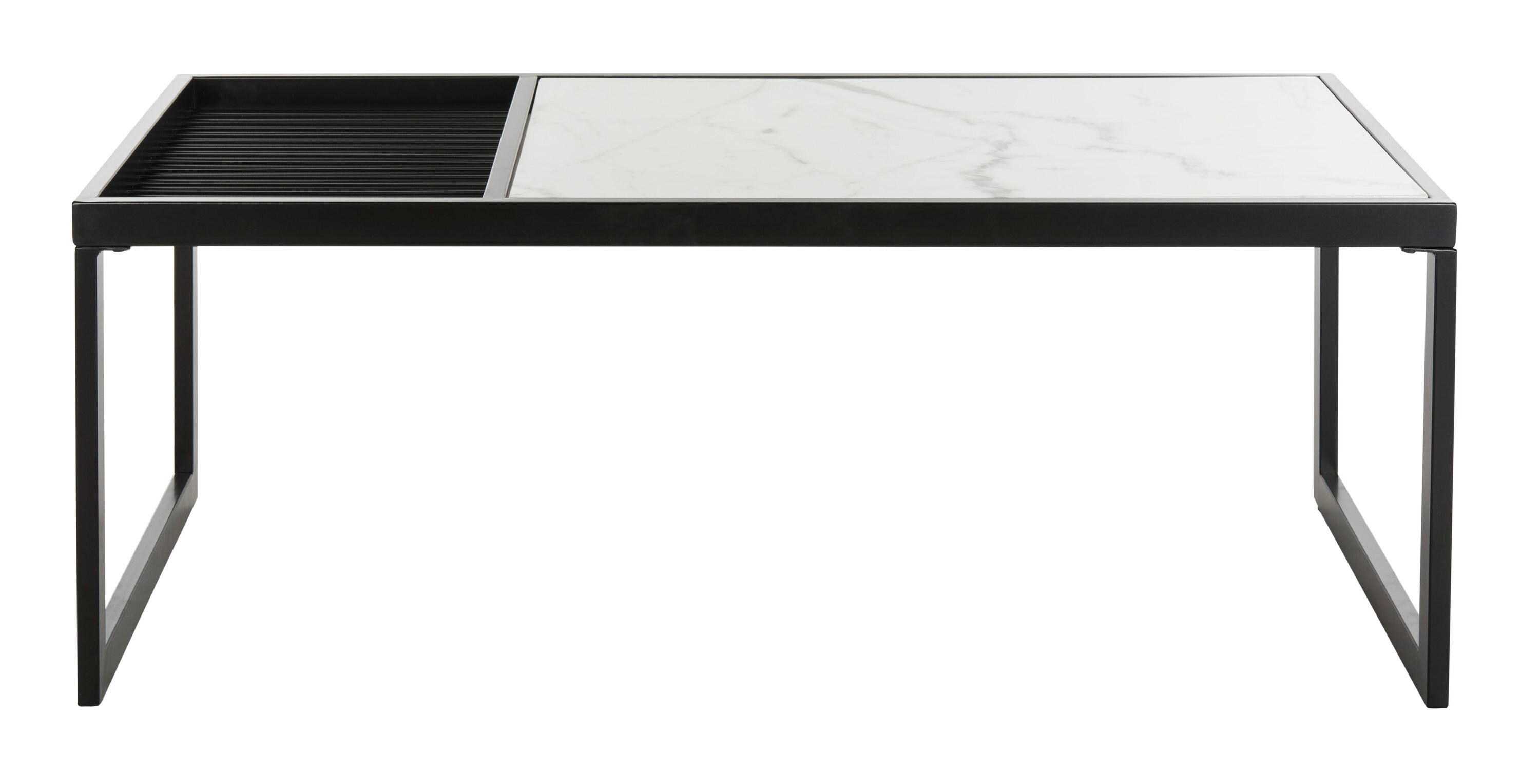 Safavieh COF6200A Zuri White Marble Wood Modern Coffee Table