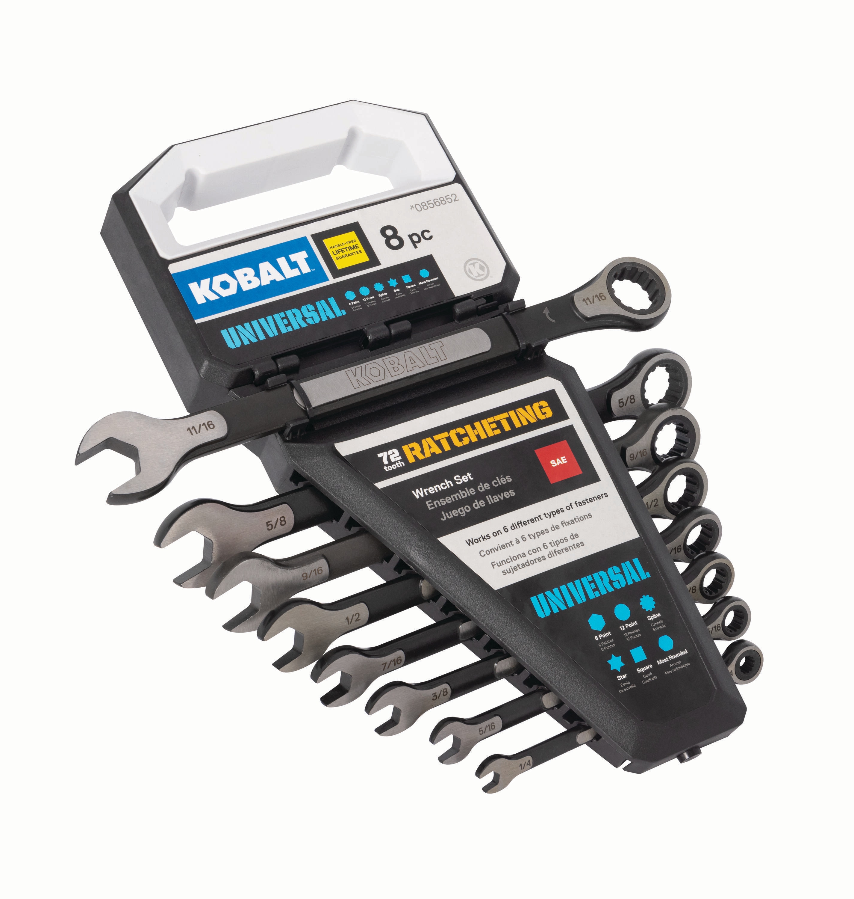 Kobalt Universal 8 Piece Set Standard SAE Ratchet Wrench in the Ratchet Wrenches Sets department at Lowes