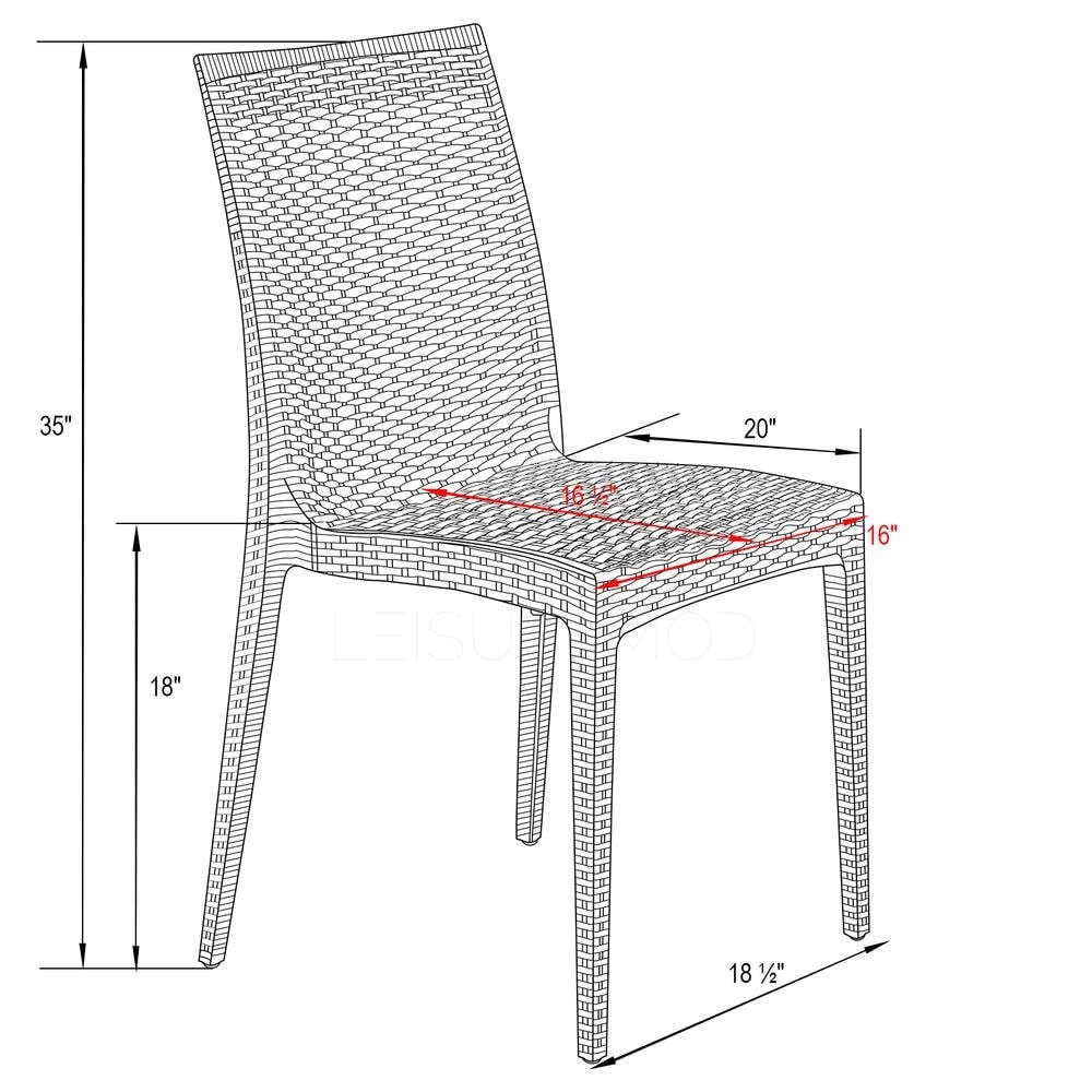 Leisuremod MC19BR Dining-Chairs - View #5