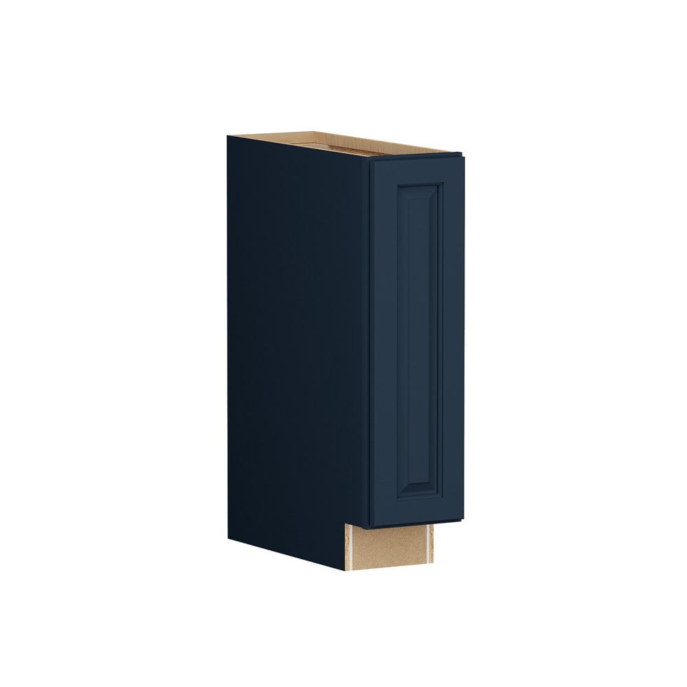 Shenandoah Stemson 9-in W x 34.5-in H x 24-in D Navy Painted Pull-out Cabinet Base Fully Assembled Cabinet Raised Panel Raised panel