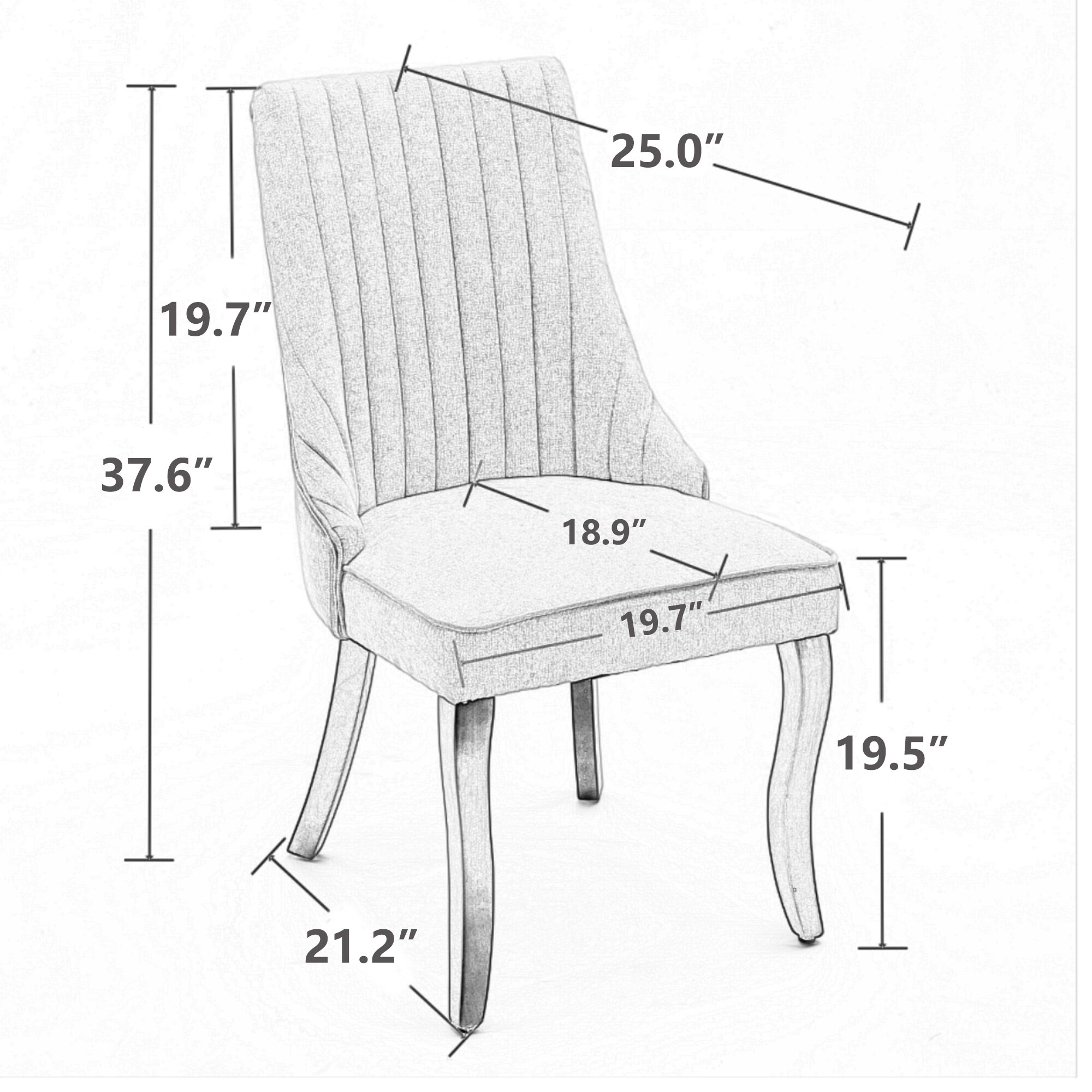 Hrinhom HC-W7001-BEIGE Dining-Chairs - View #8