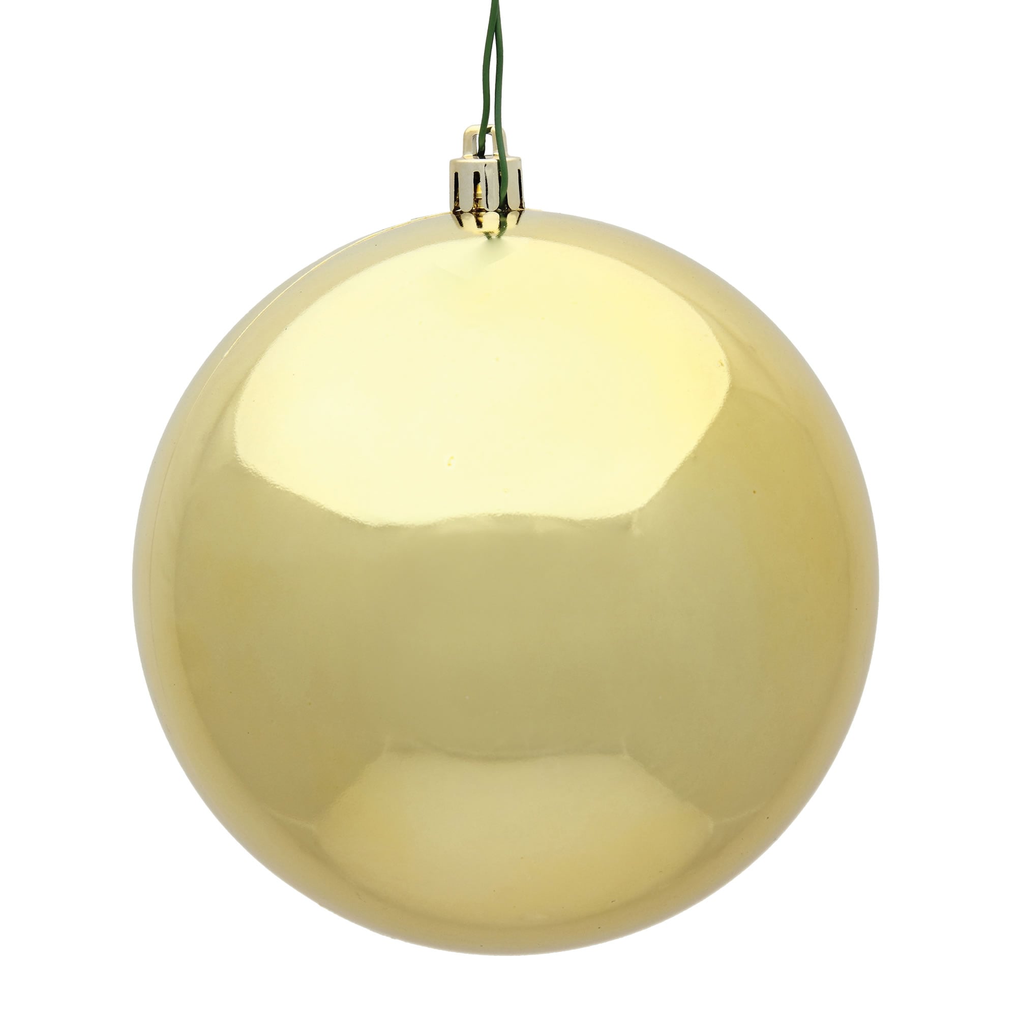 Vickerman N592508DSV Gold Ball Standard Indoor Ornament Shatterproof
