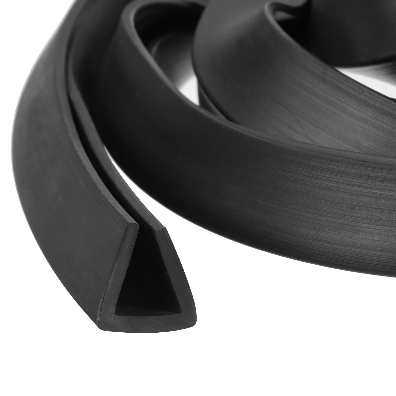 Unique Bargains S25093001UX2393 U Channel Edge Trim 6.6ft Length Rubber Guard Seal Strip Edge Protector Flat Type Fit for 7.5-8mm Edge (7/16 Inch W x 15/32 Inch H) Black