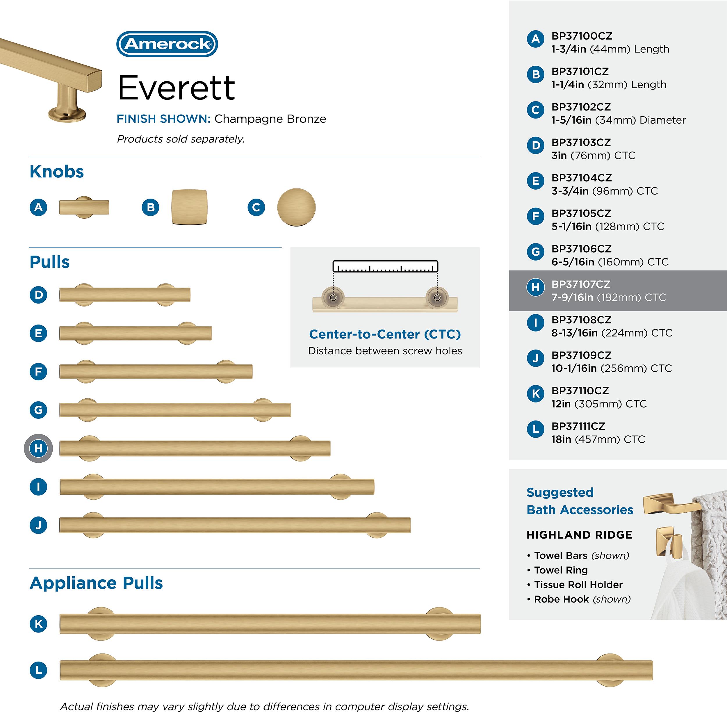 Amerock BP37107CZ Cabinet-Pulls - View #6