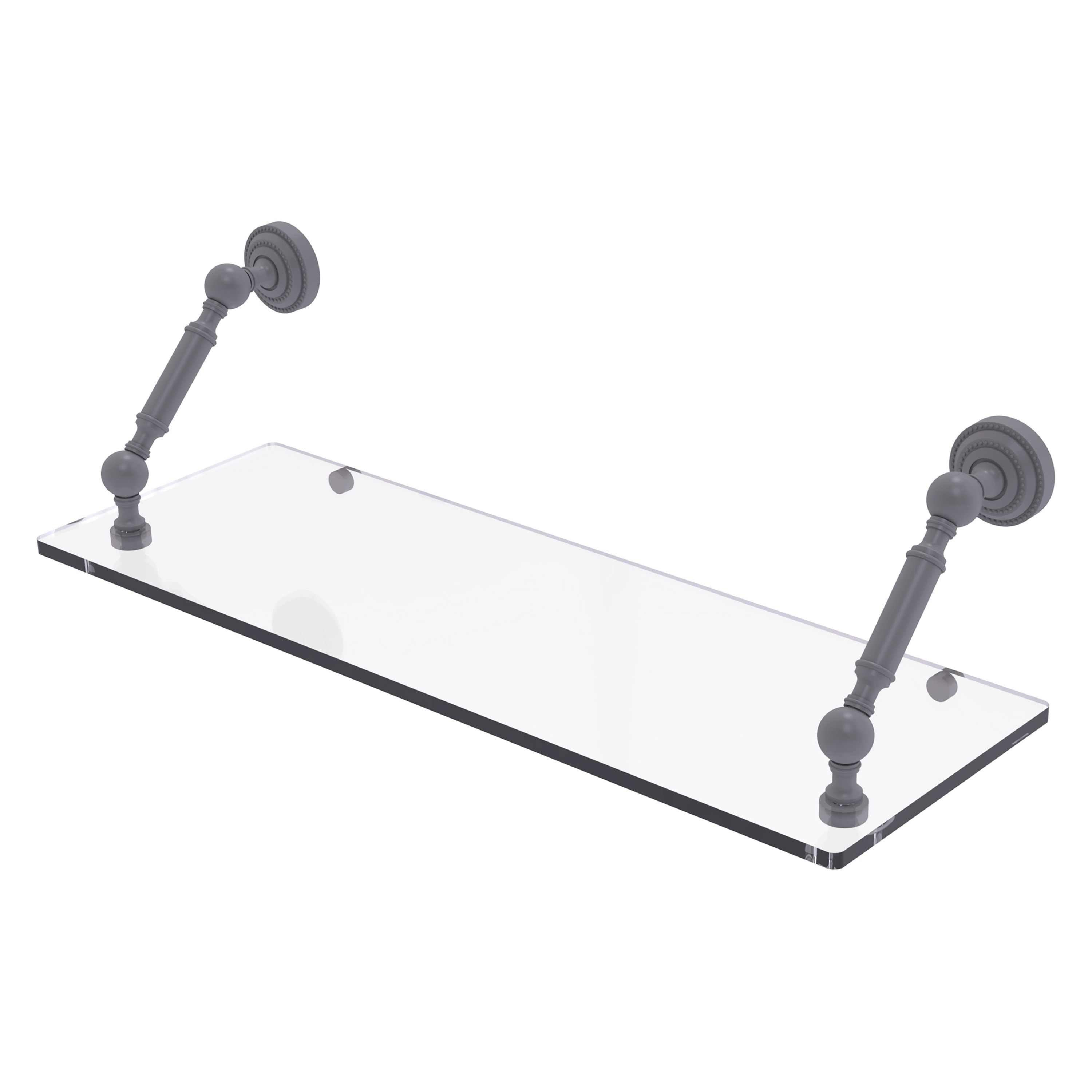 Allied Brass DT-1-24-GYM Dottingham Matte Gray Wall mount Bathroom Shelf ( 24-in x 7.3-in x 8-in )