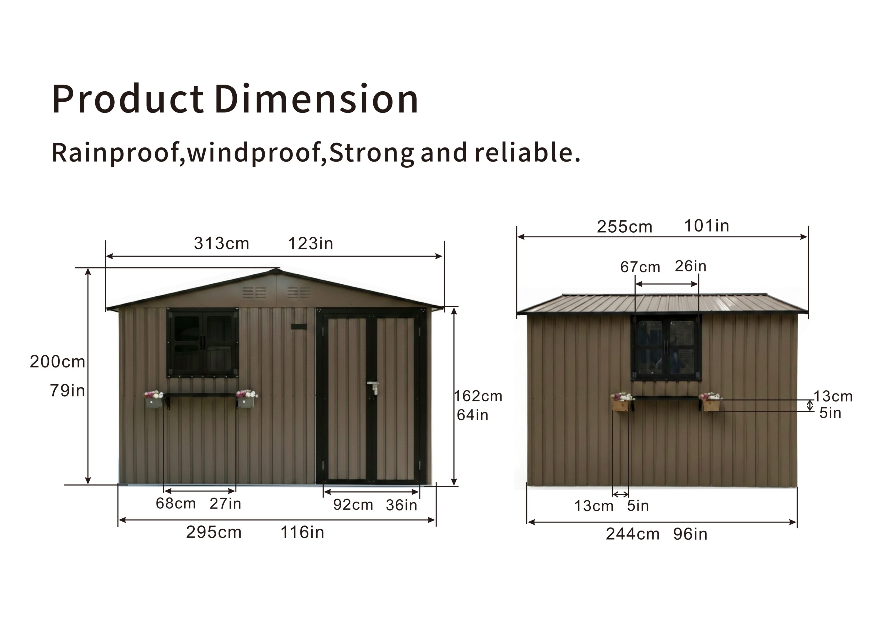 Wooakway FXLS0609-604A617 Metal-Storage-Buildings-Sheds - View #7