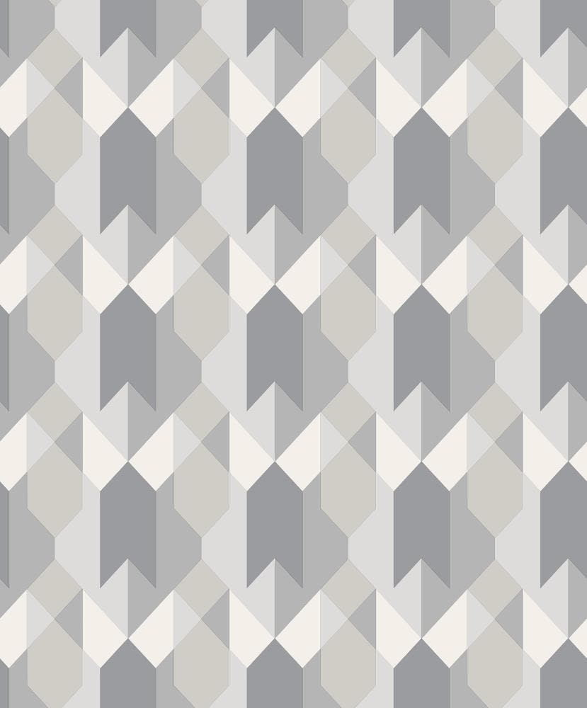 Coloroll M1328 CWV 56.4-Sq. Feet Grey Paper Geometric Unpasted Wallpaper