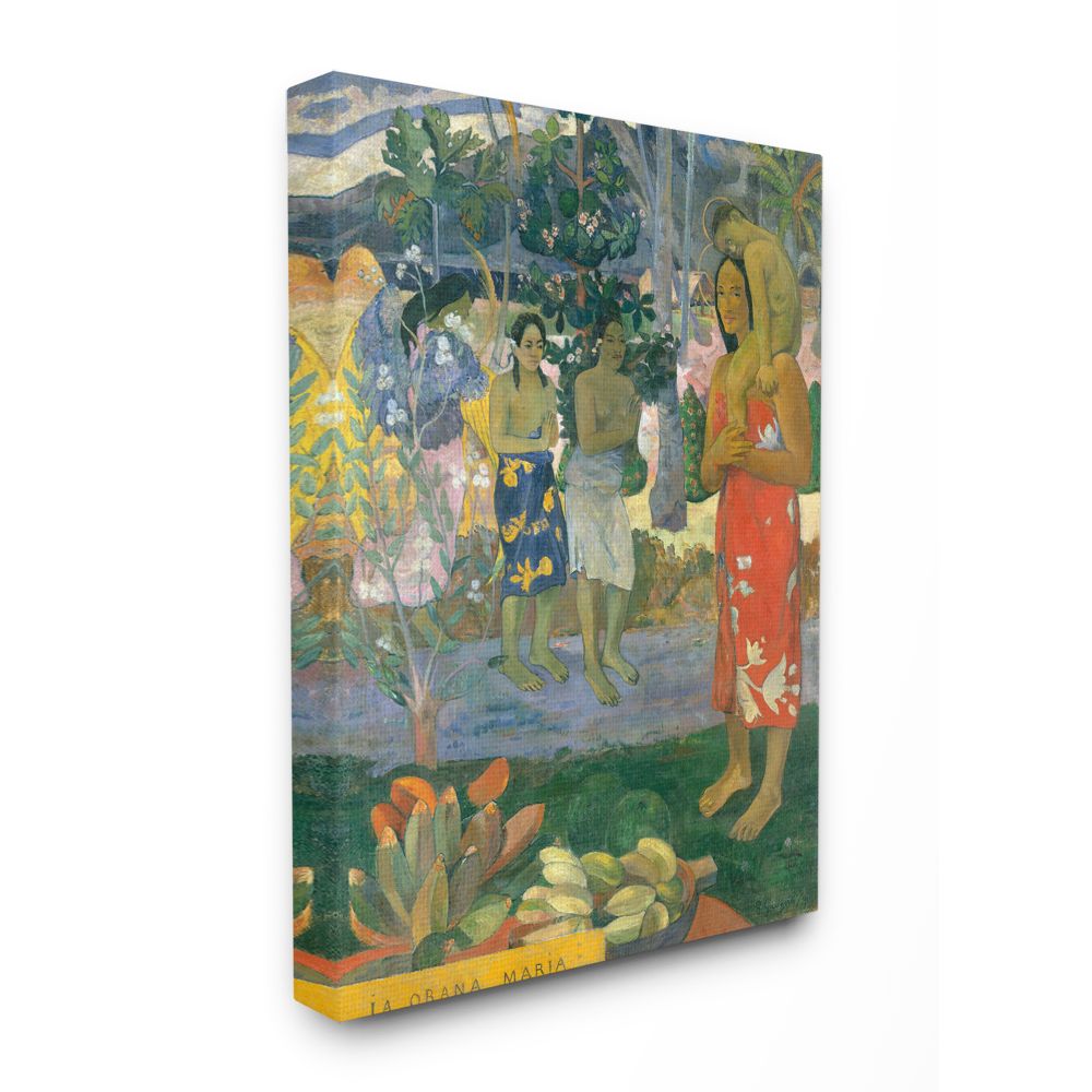 Stupell Industries CCP-369-CN-36X48 La Orana Maria Oceania Tropical Classical Painting Paul Gauguin 48-in H x 36-in W Abstract Print on Canvas
