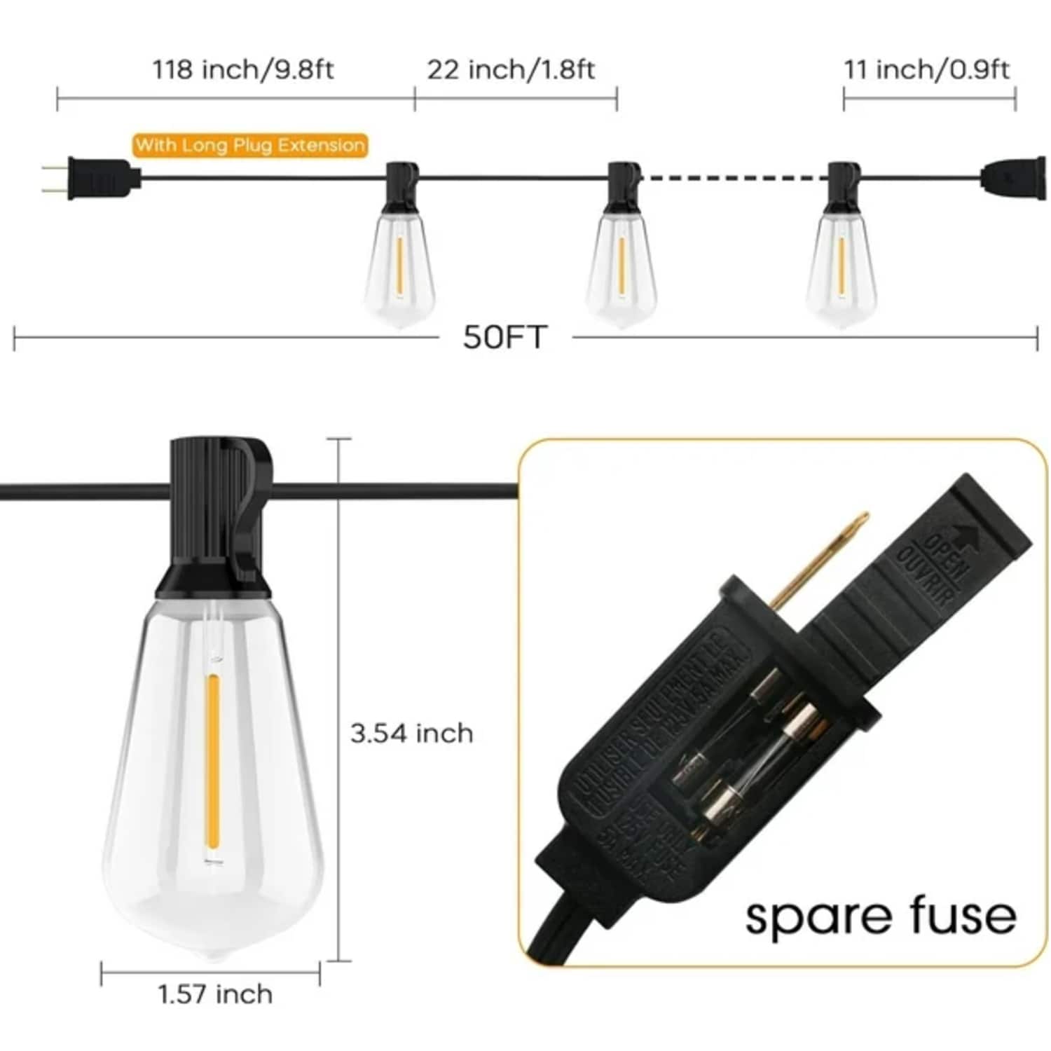 Honbei ST38-1P-B Rope-Lights - View #7