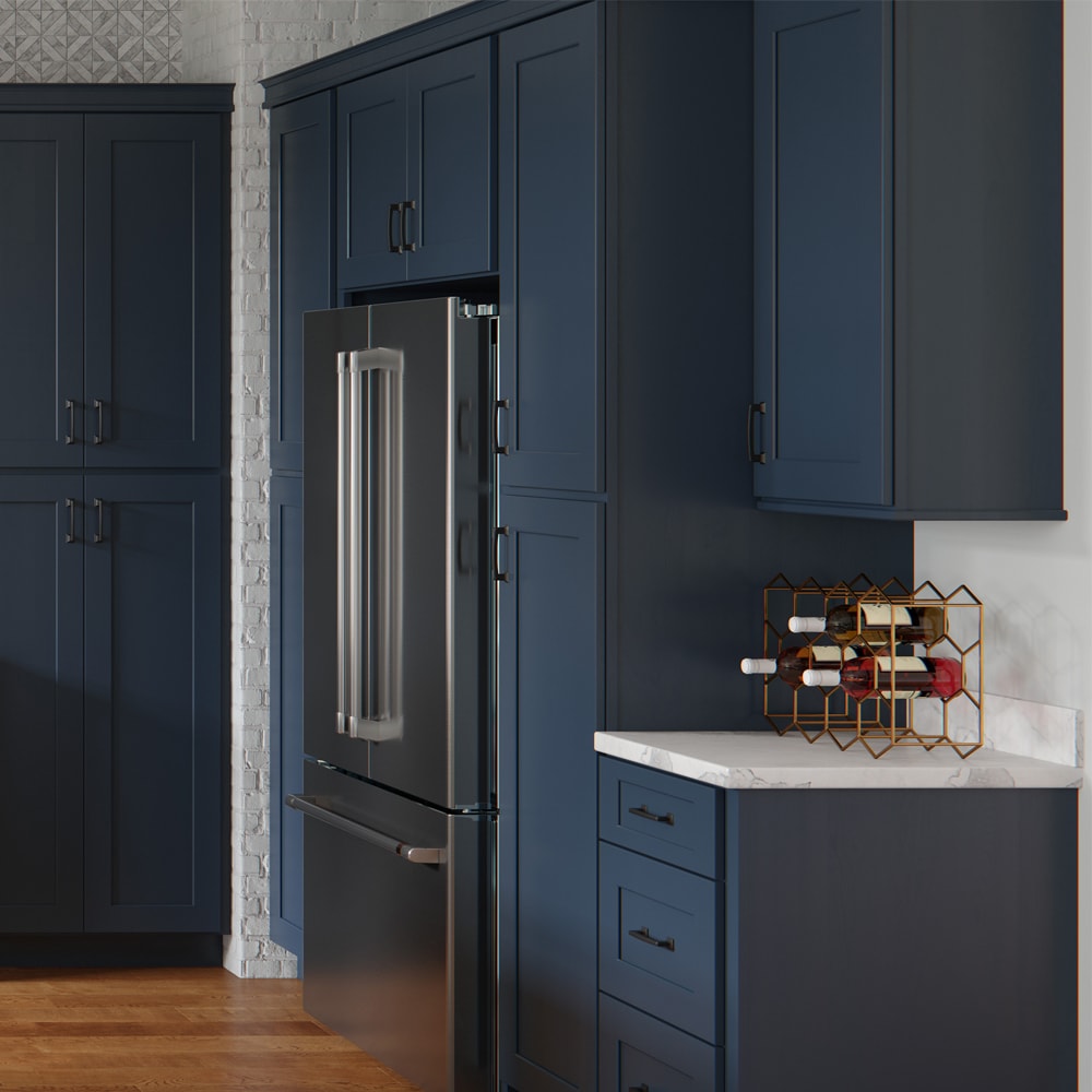 allen + roth Port 24-in W x 84-in H x 24-in D Navy Pantry Fully ...