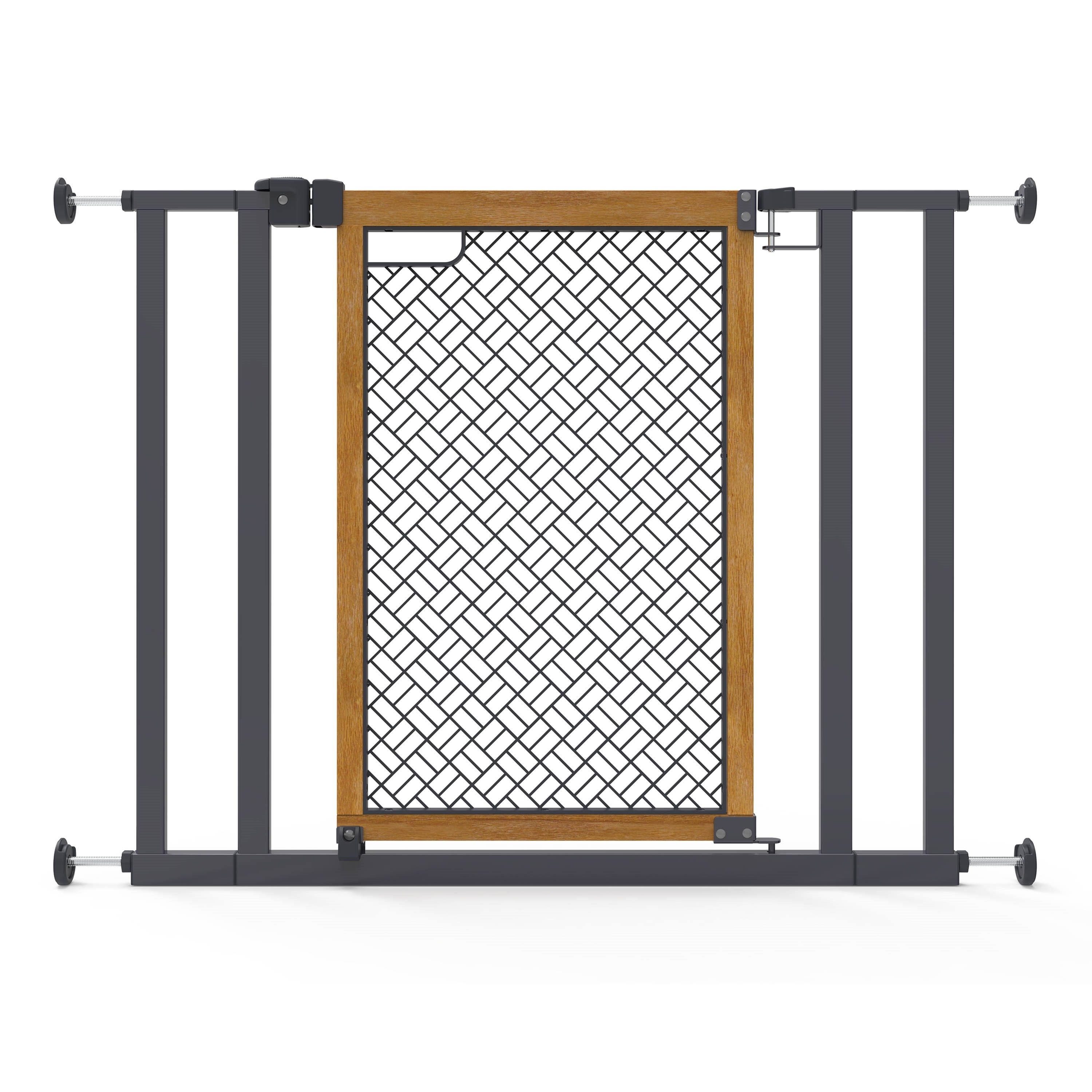 Ingenuity 27064 Safety Gate 36-in x 26-in Pressure/Hardware Mounted Multi-colored Metal Safety Gate