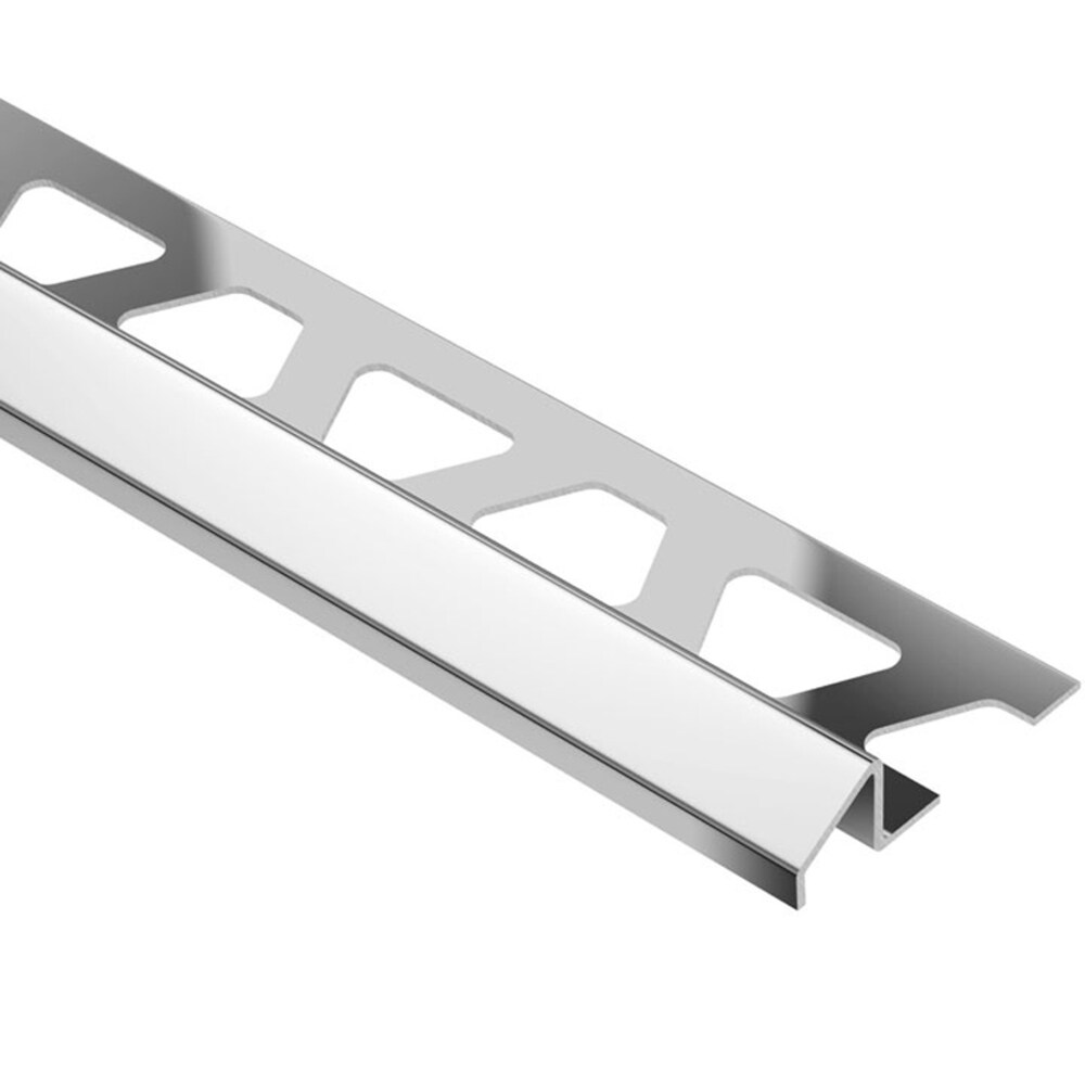Schluter Systems EU80 Reno-U 0.313-in W x 98.5-in L Stainless Steel Steel Reducer Tile Edge Trim