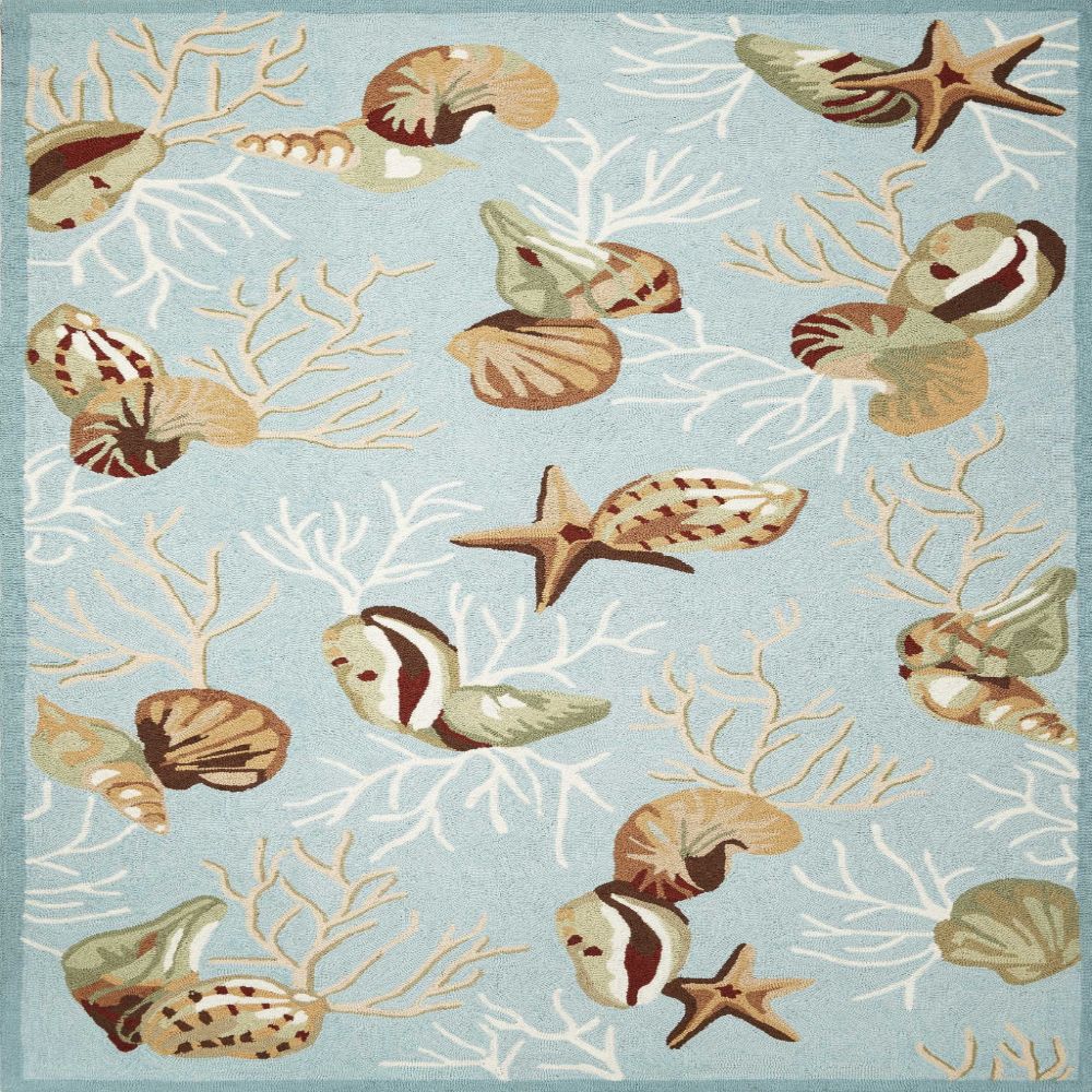 HomeRoots 353392 Bernadette 2 x 3 (ft) Polyester Blue Rectangular Indoor Abstract Area rug