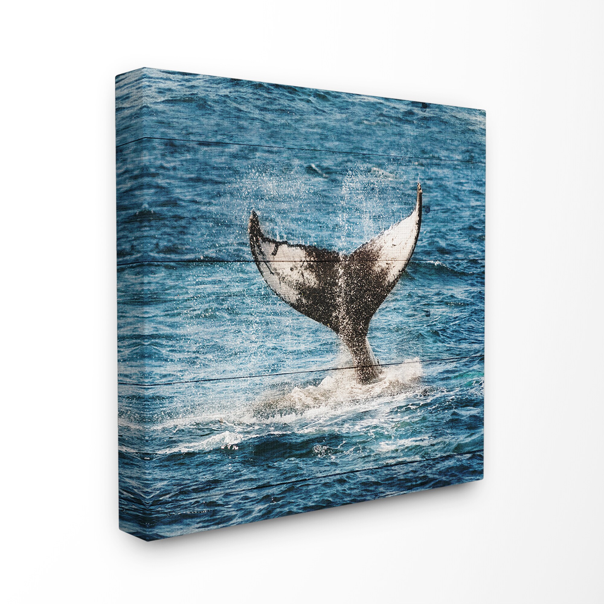 Lush Decor Whale Shower Curtain - Fabric Ocean Fish Animal Print