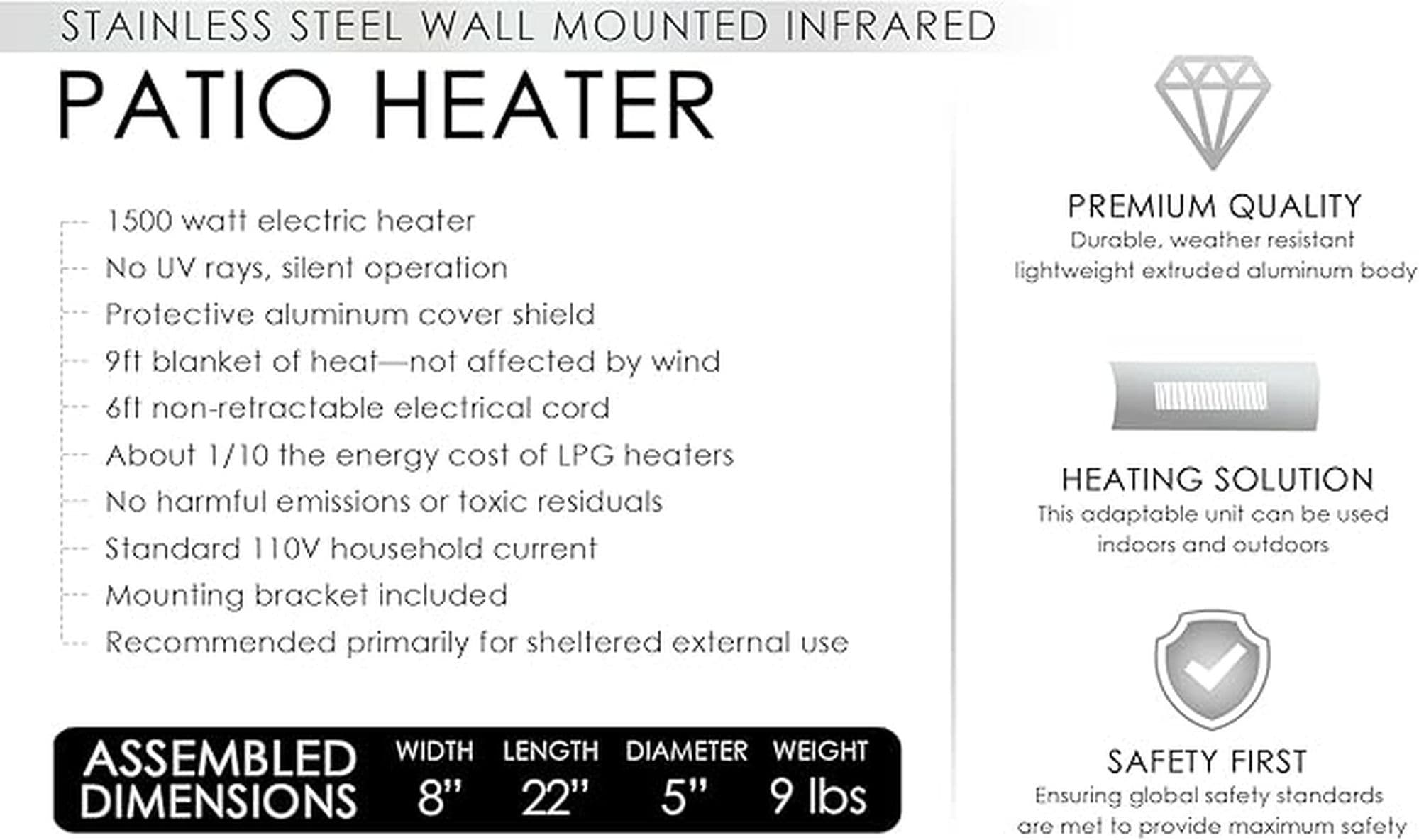 Well Traveled Living 02110 Outdoor-Electric-Patio-Heaters - View #9