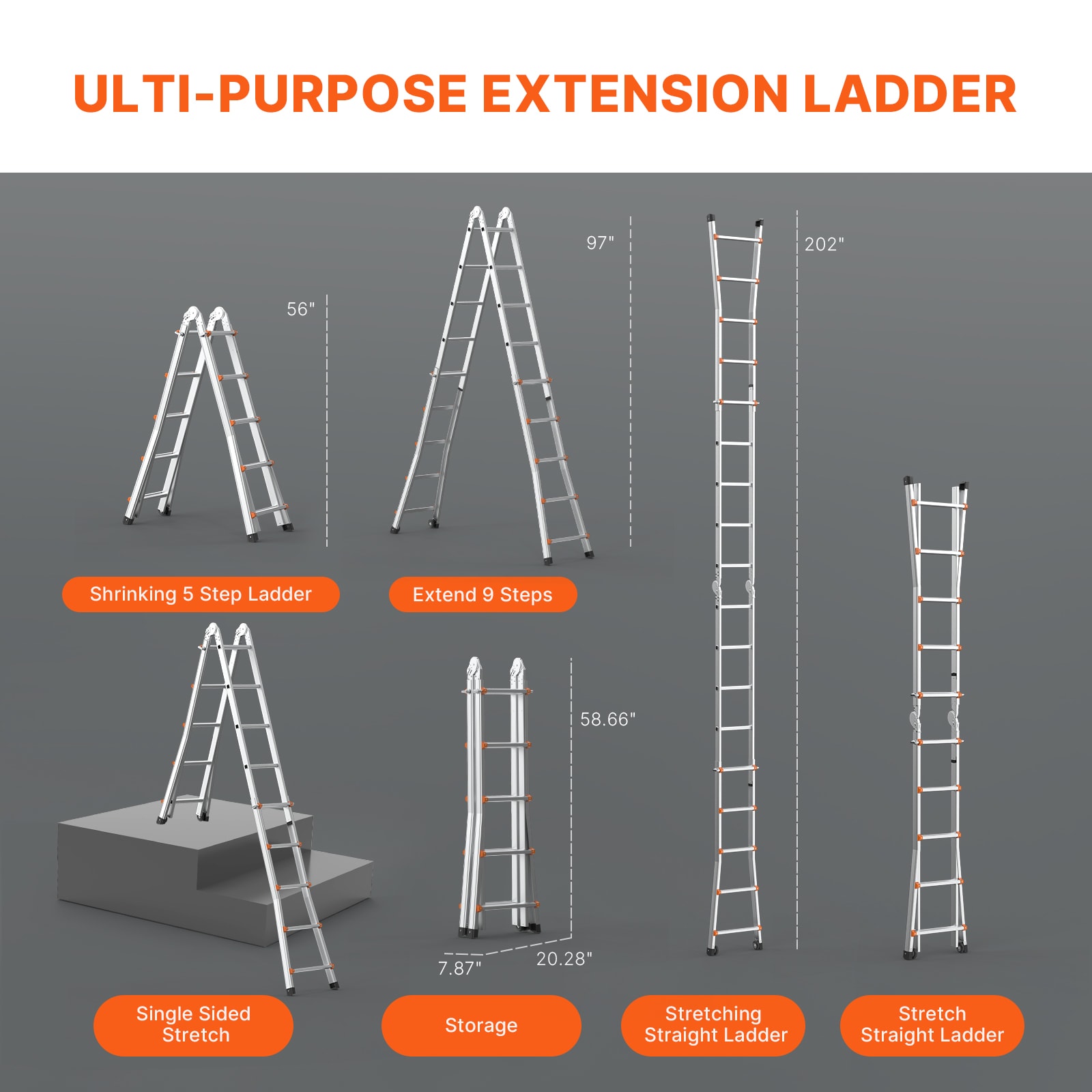 VEVOR SCDGNAZXYST506090V0 Step-Ladders - View #5