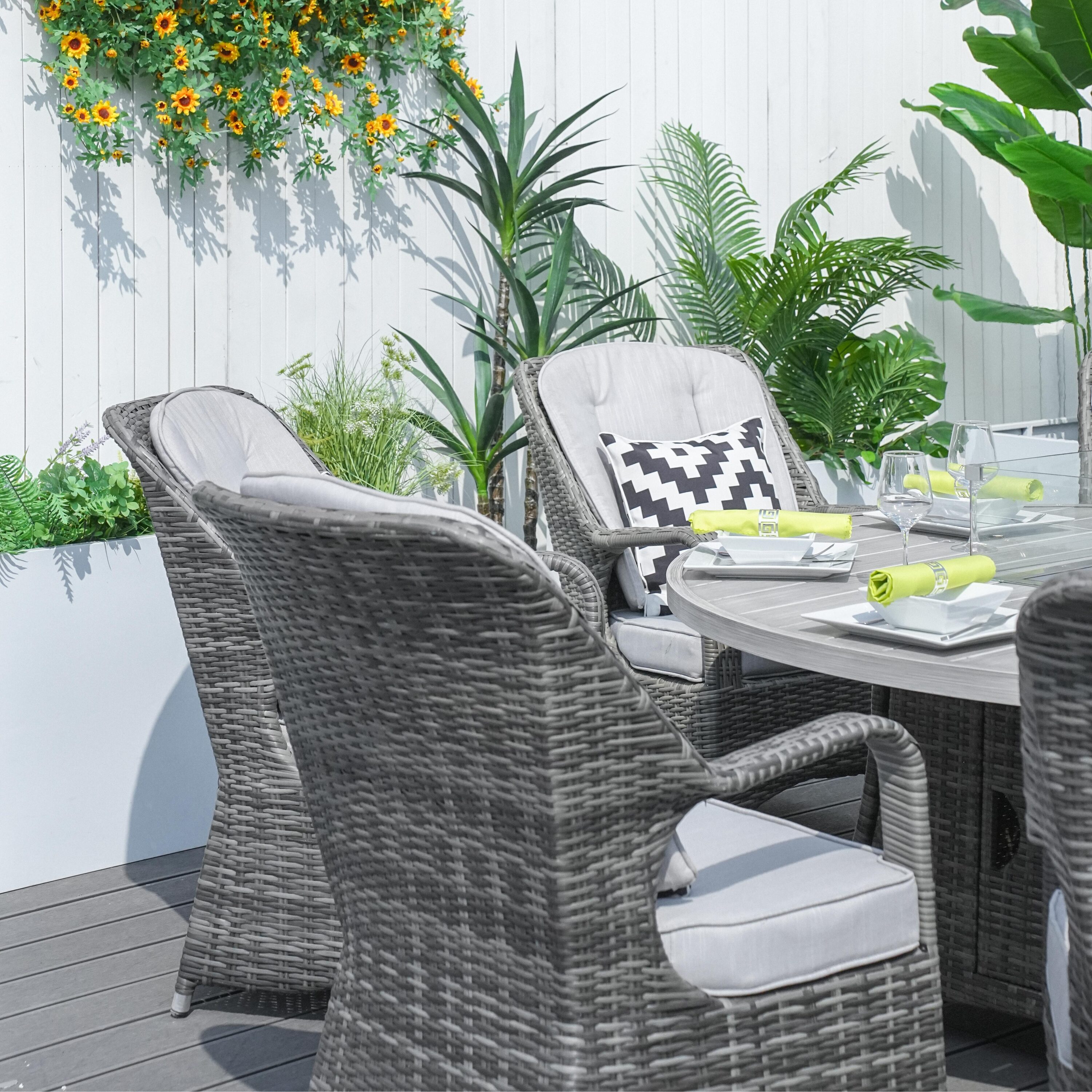 Direct Wicker DWG-1108A-GR Patio-Dining-Sets - View #10