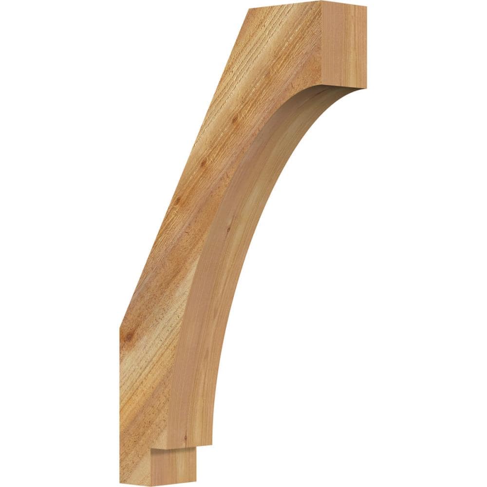 Ekena Millwork BRC04X16X28IMP00RWR 4-in x 16-in x 28-in Western Red Cedar Unfinished Wood Imperial Rough Sawn Knee Brace