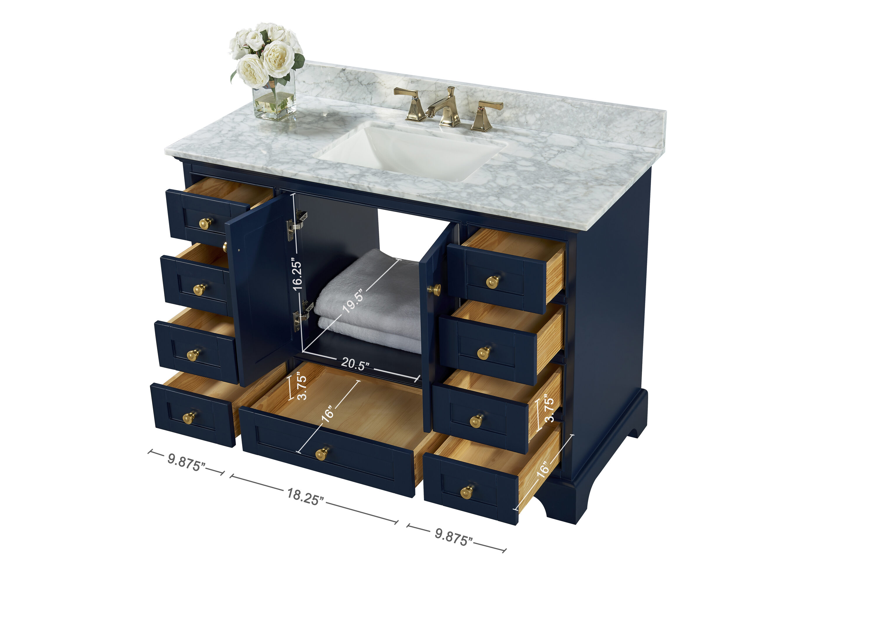Ancerre Designs VTSAUDREY48HBCWGD Bath-Vanity-Combo - View #7