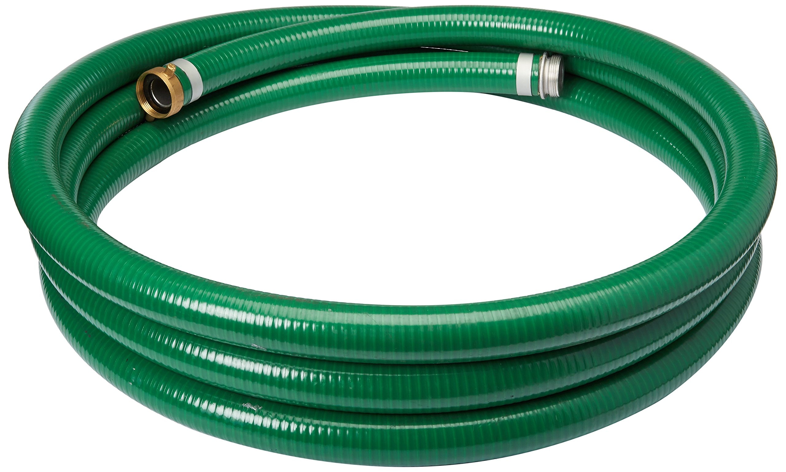 Apache  1-1/2 x 20' PVC Style G Suction Hose Green Aluminum Pin Lug Fittings (98128010)