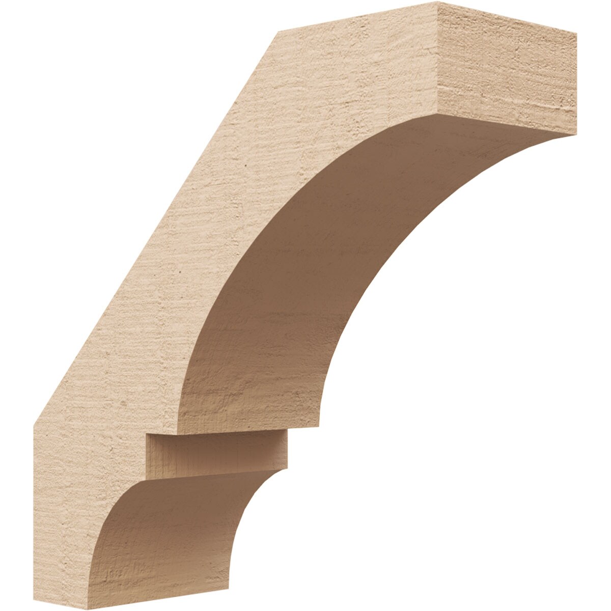 Ekena Millwork BRCUR05X14X14BOARCPR 5-in x 14-in x 14-in Primed Urethane Balboa Rough Cedar Woodgrain TimberThane KneeBrace