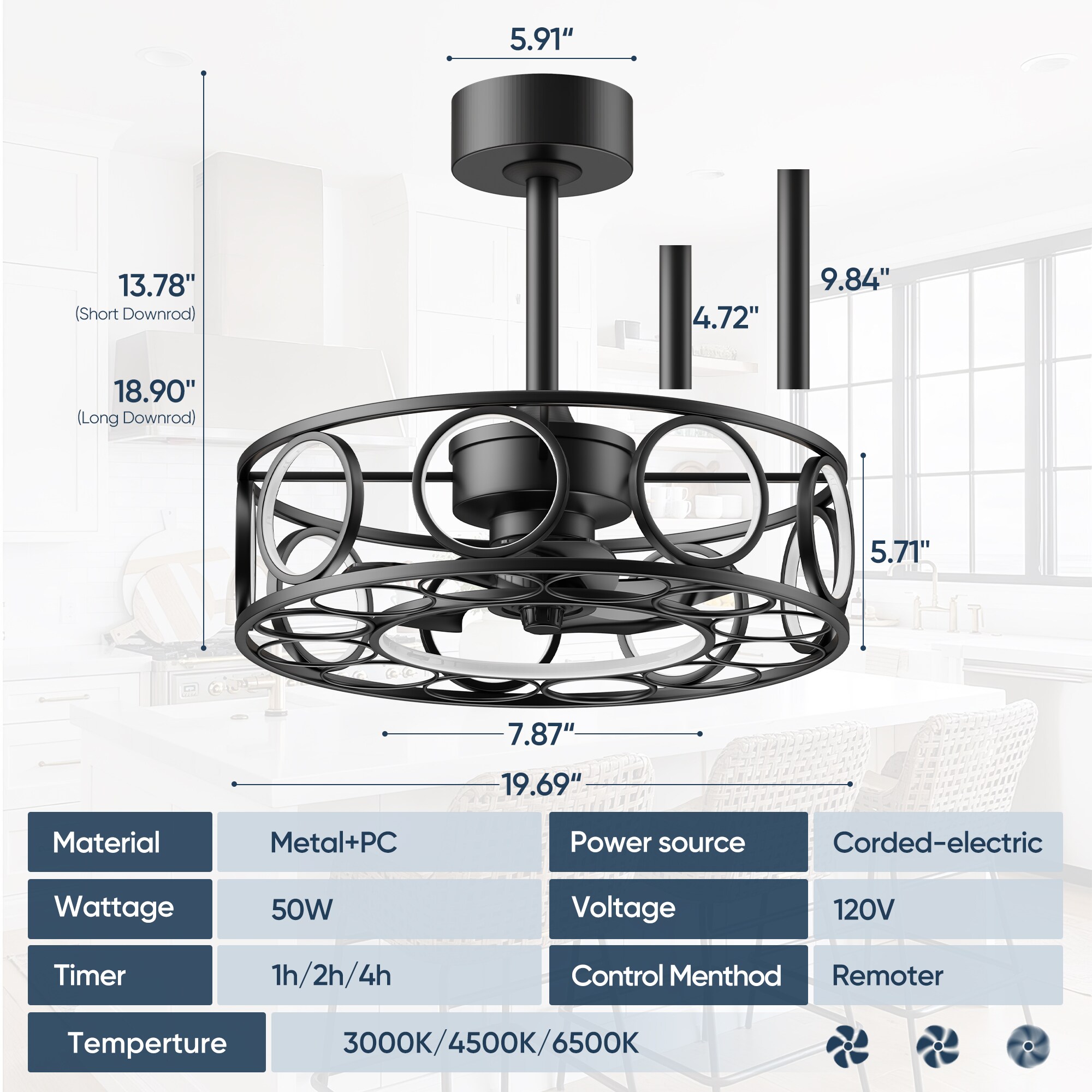 Cinoton WFCL092AB1 Ceiling-Fans - View #4