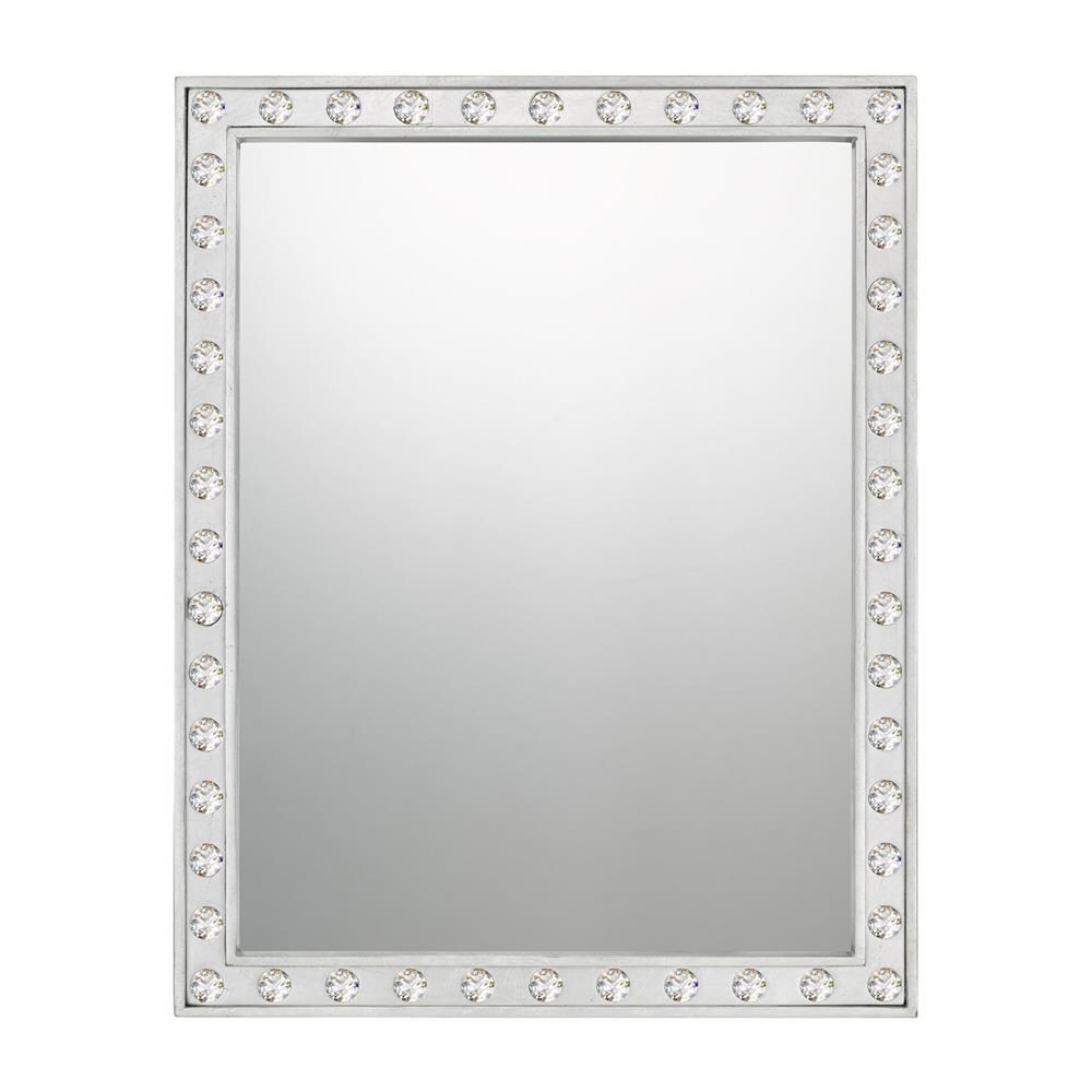 Quoizel QR3326 22-in W x 28-in H Silver Leaf Framed Wall Mirror