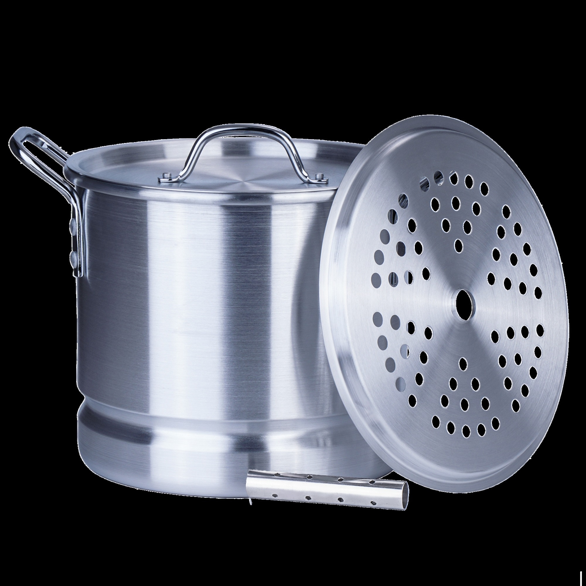 ARC Three in One 8 Gallon 32QT Stainless Steel Stock Pot Tamale steamer  with Lid & Steamer Rach