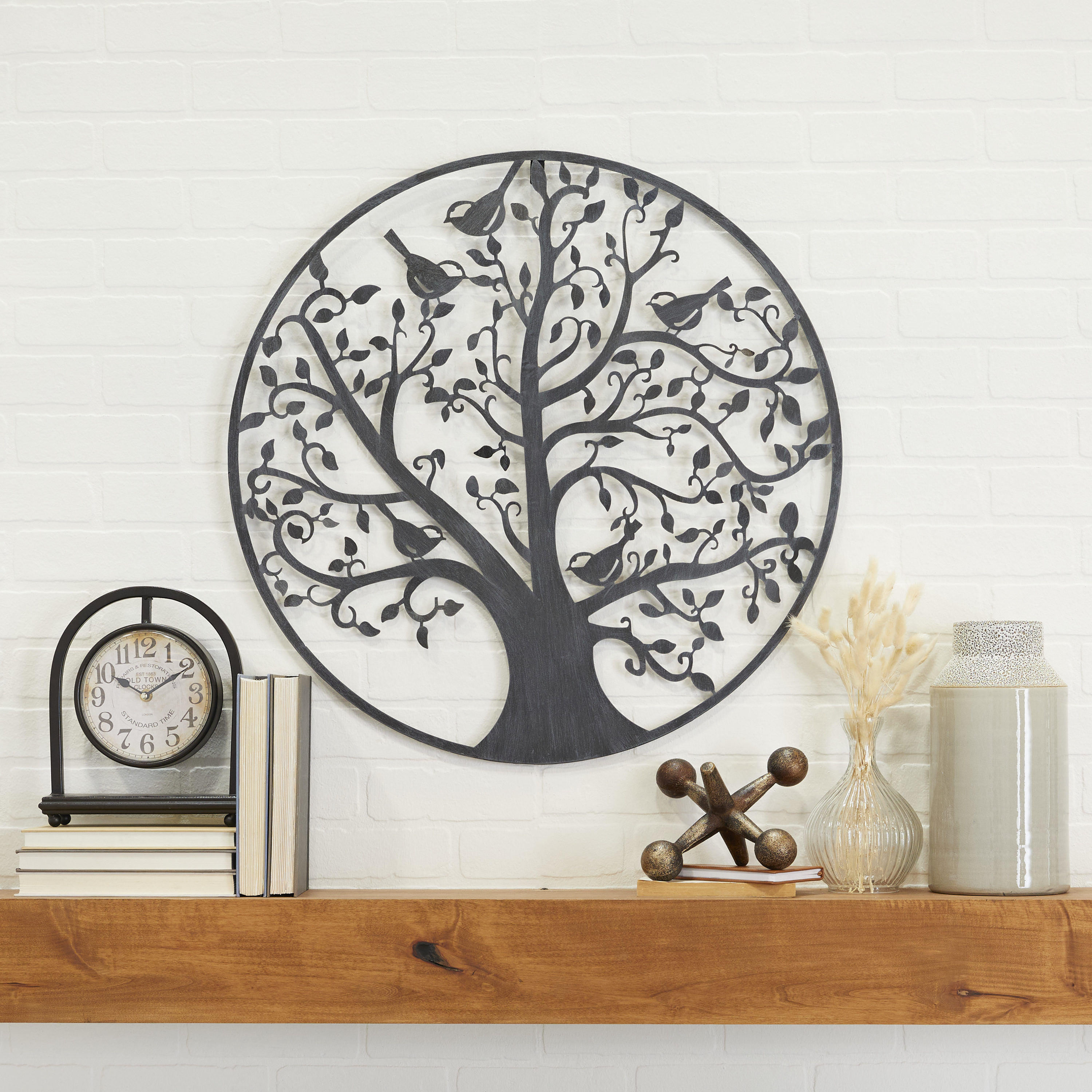 Grayson Lane 91424 27.5-Inches W x 27.5-Inches H Metal Tree Nature Wall sculpture