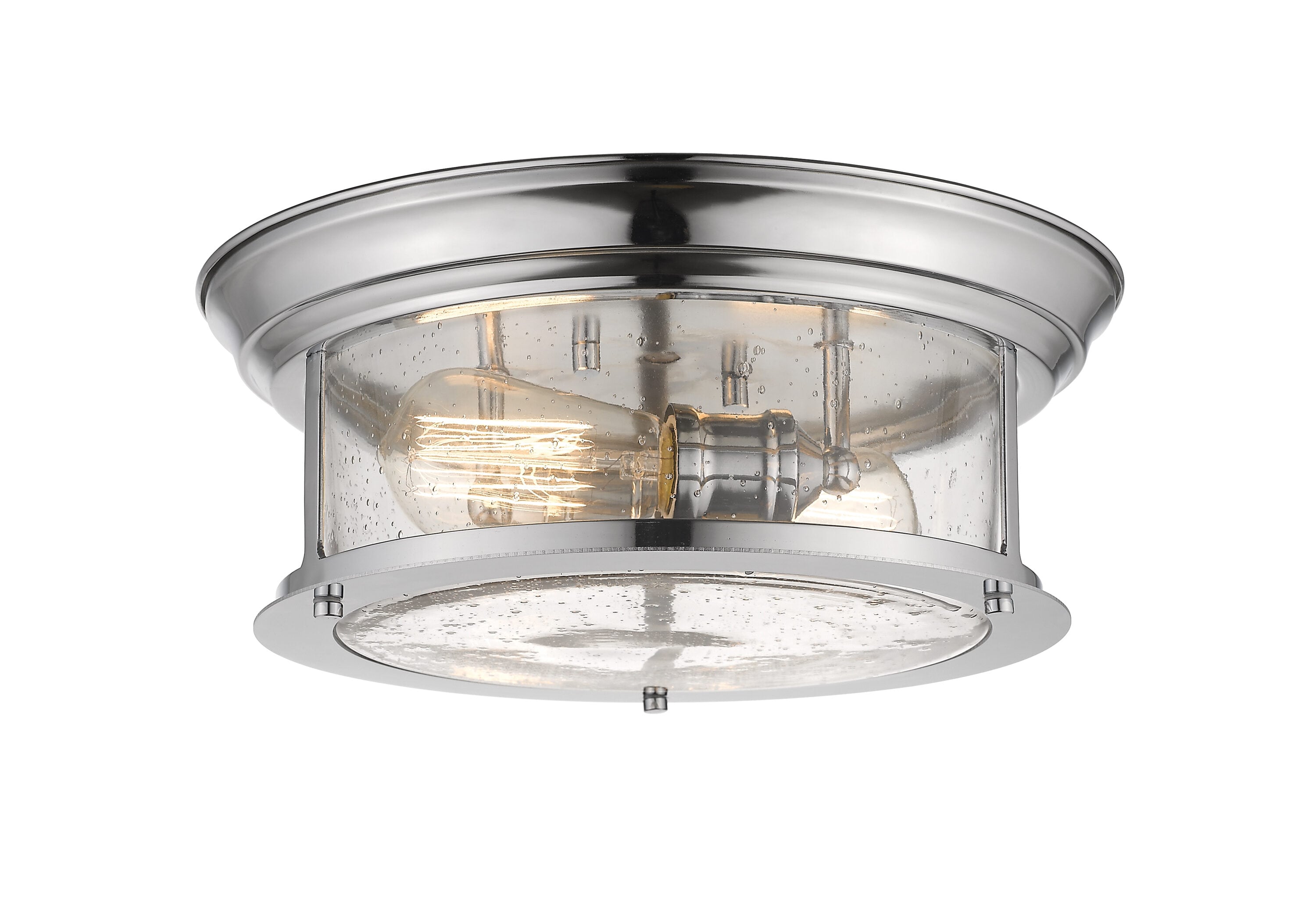 Z-Lite 727F13-CH Sonna 2 -Light 13.5-in Polished Chrome Flush Mount Light