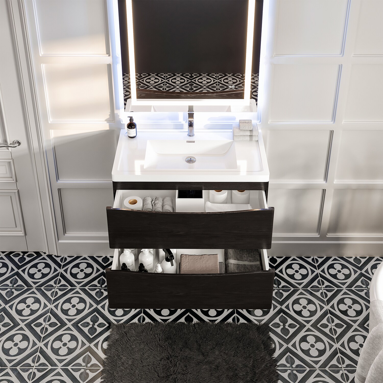 Eviva EVVN900-36CHNT-WMN Bath-Vanity-Combo - View #3