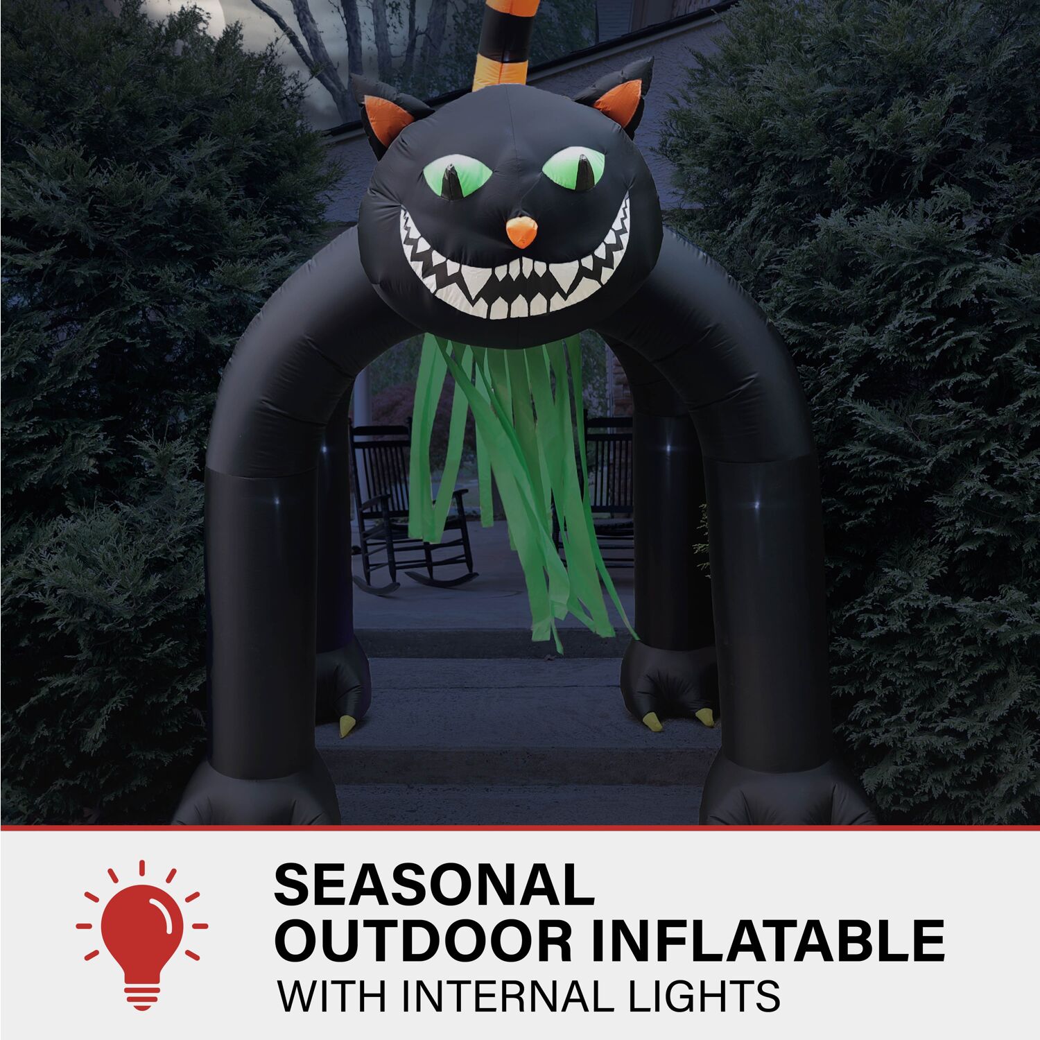 Haunted Hill Farm HIBCATARCH101-L Outdoor-Halloween-Decor - View #2